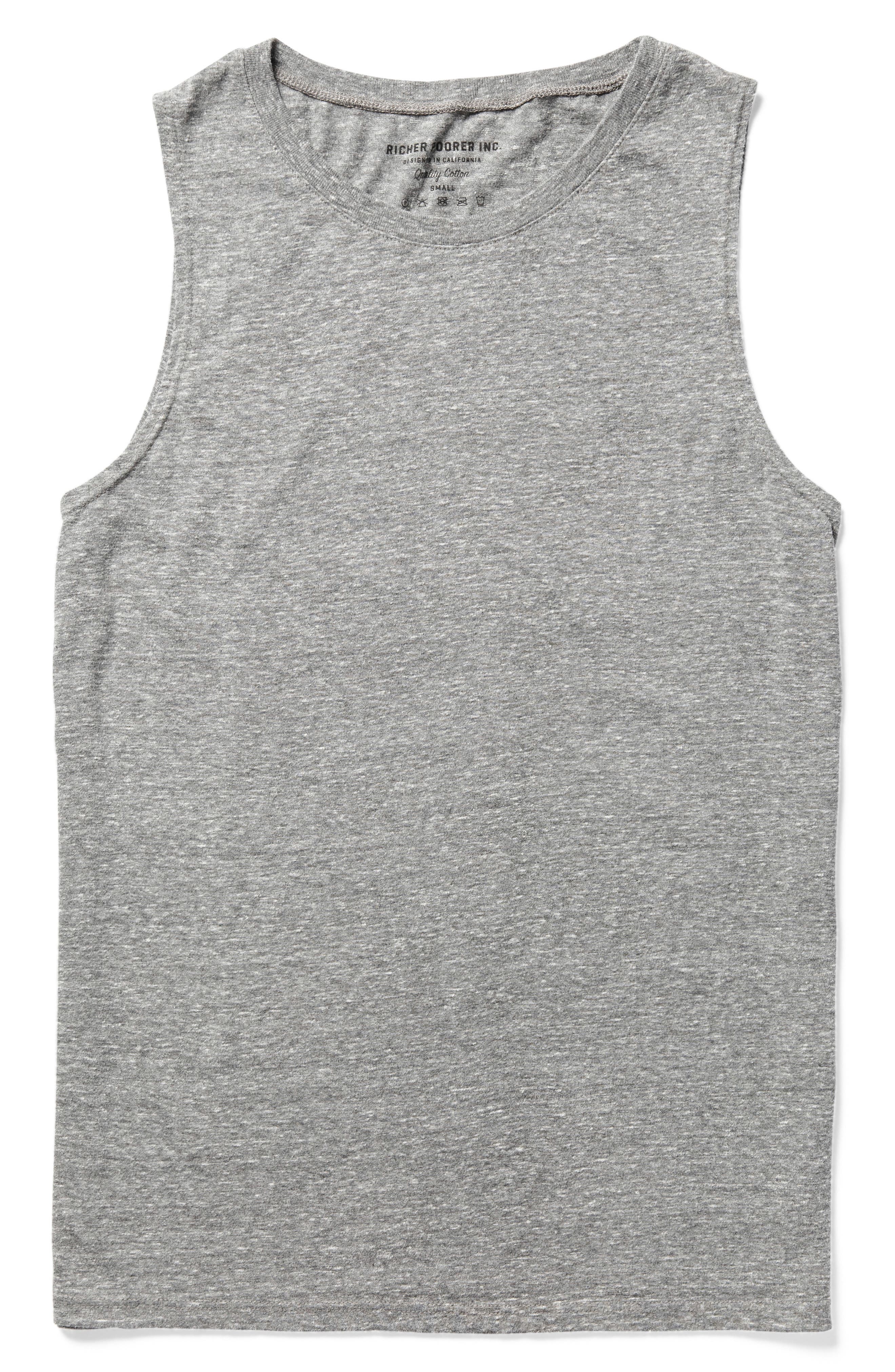 Richer Poorer Muscle Tank, Grey