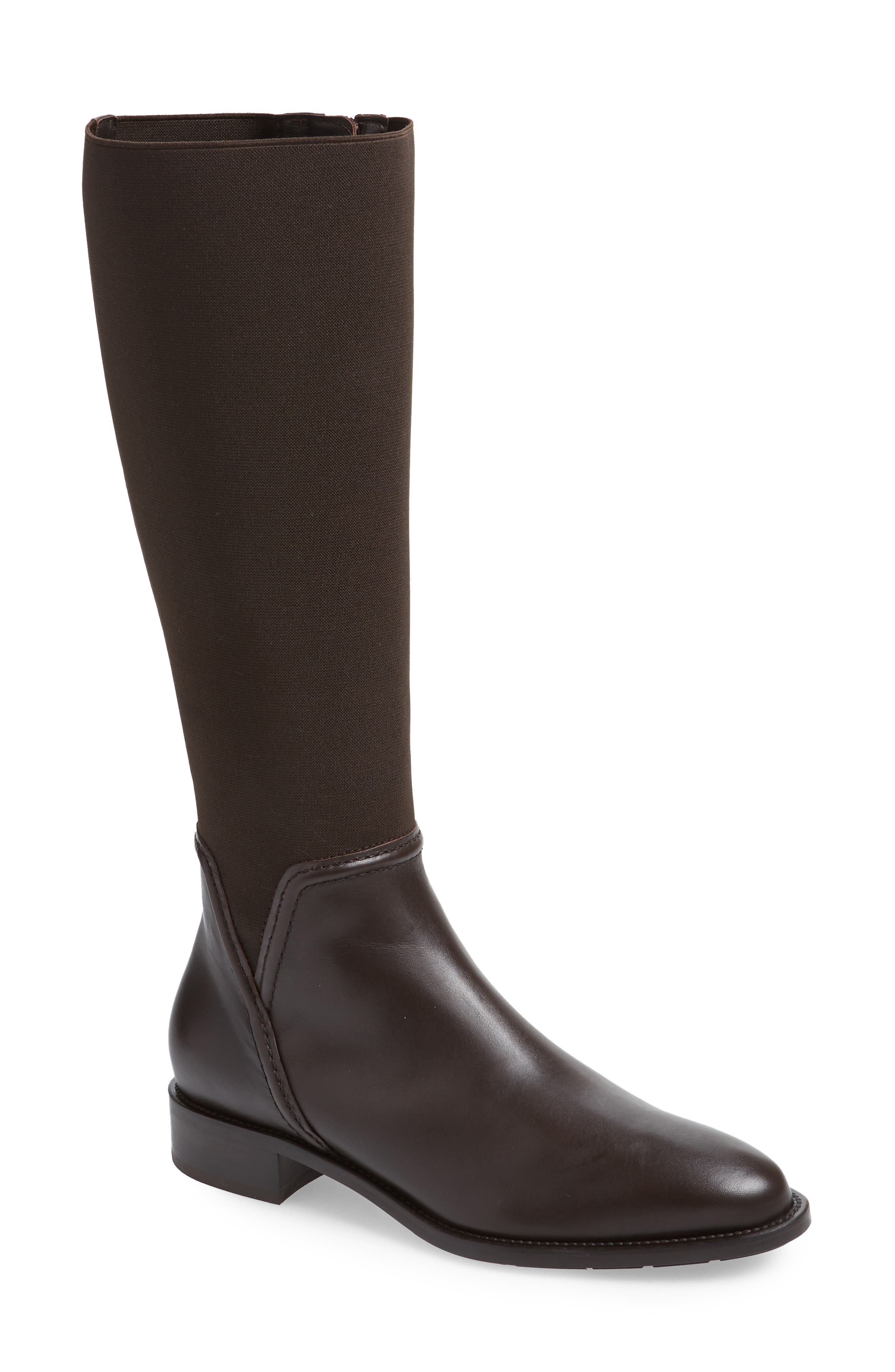 Aquatalia Nanina Water Resistant Riding Boot- Brown