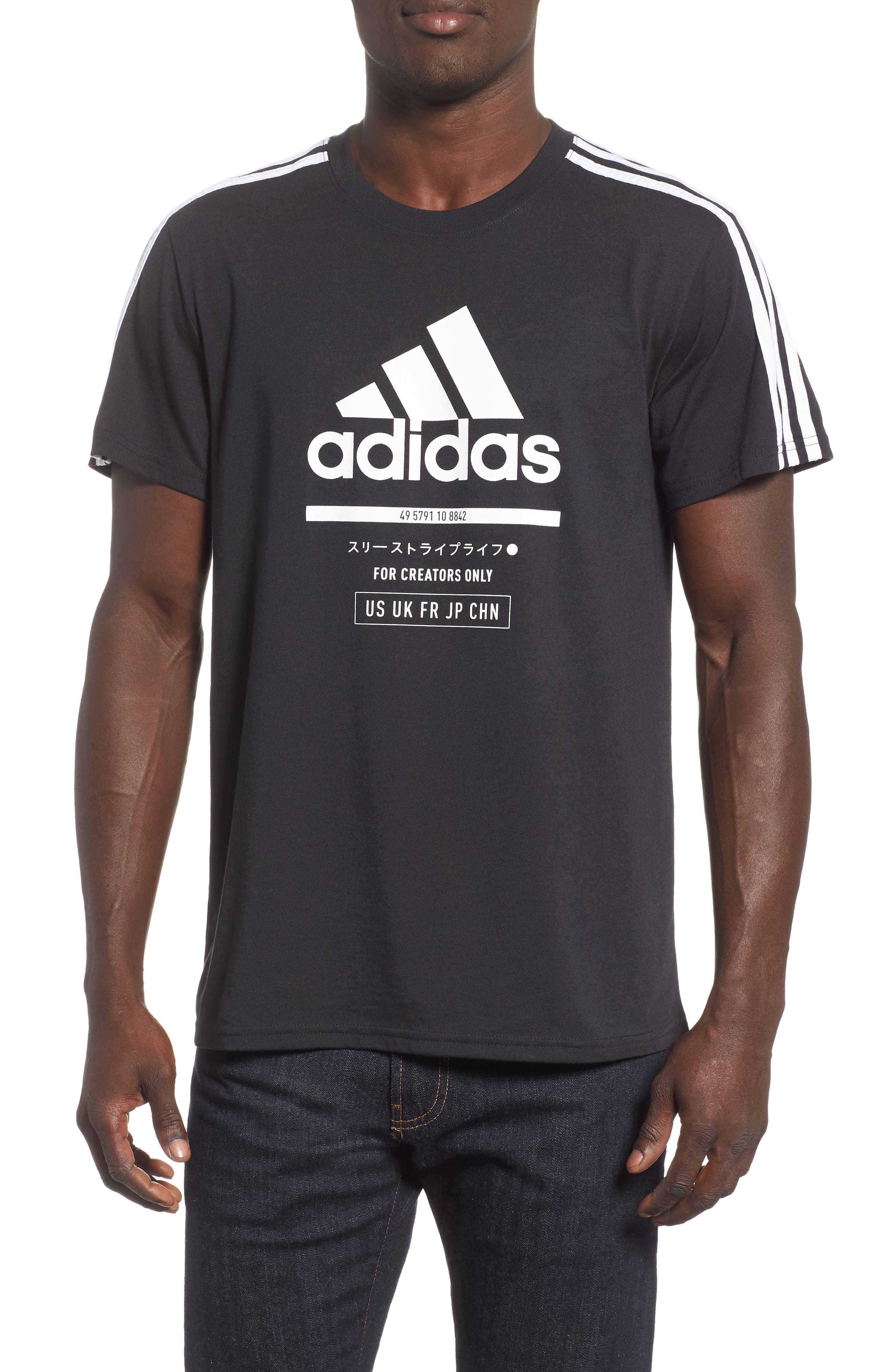 Adidas Classic International T-Shirt, Black