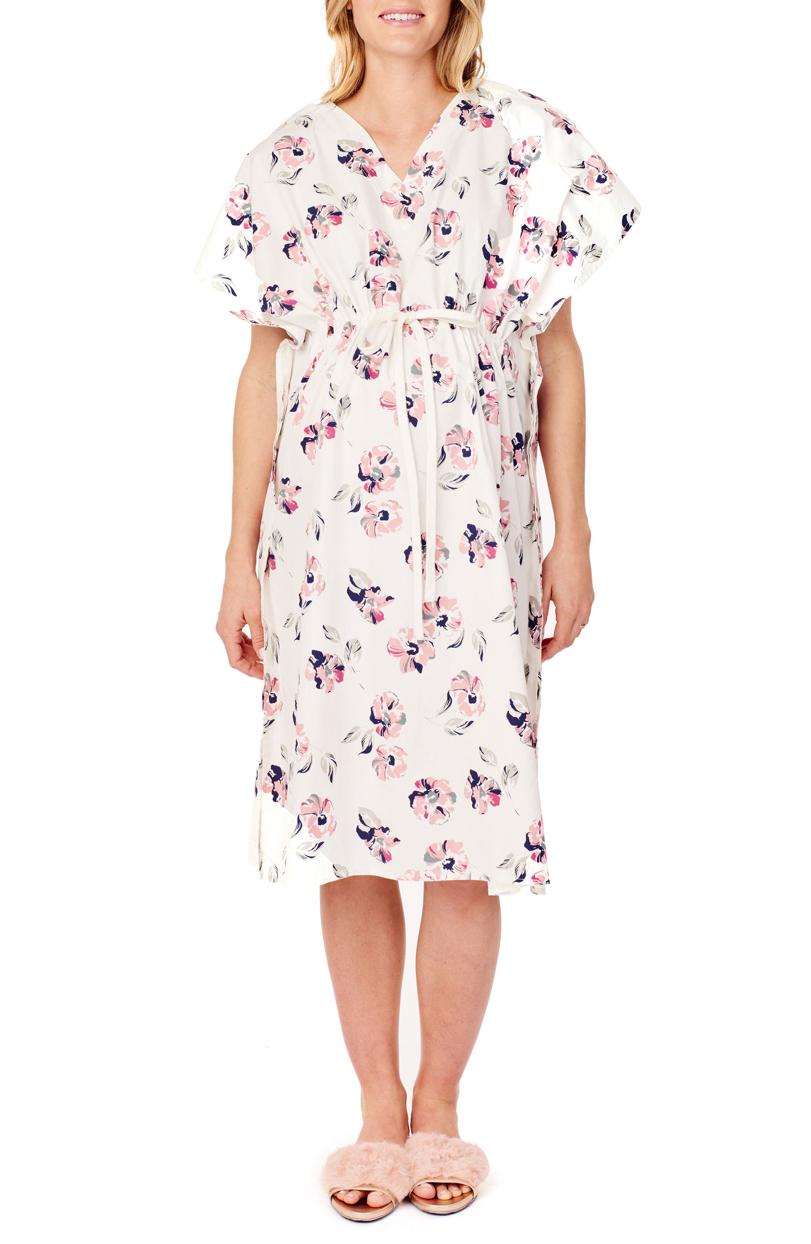 Ingrid & Isabel X James Fox & Co. Maternity/nursing Hospital Gown, Size One Size - Pink