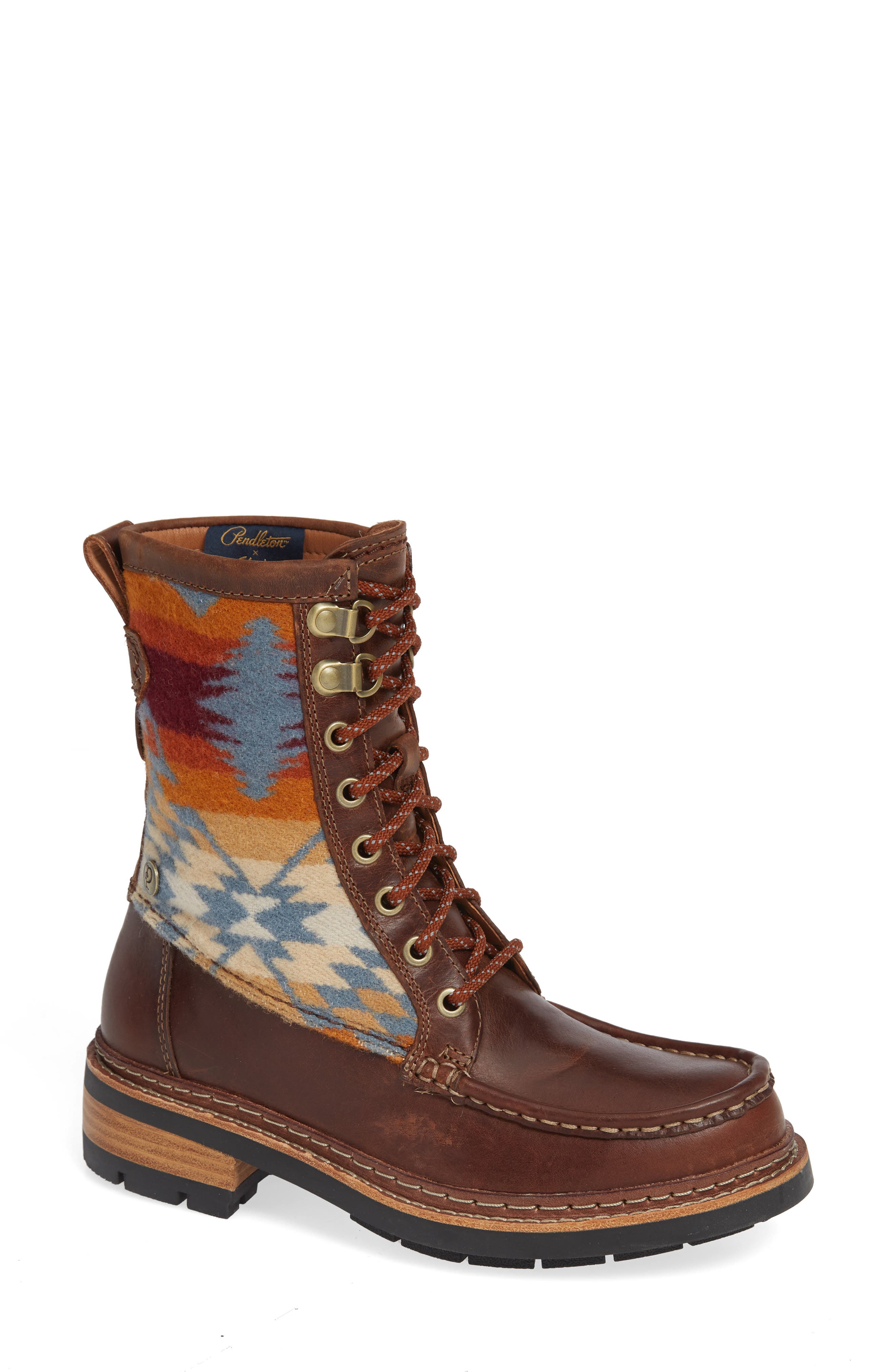 Clarks Ottawa Peak Pendleton Wool Panel Bootie- Brown