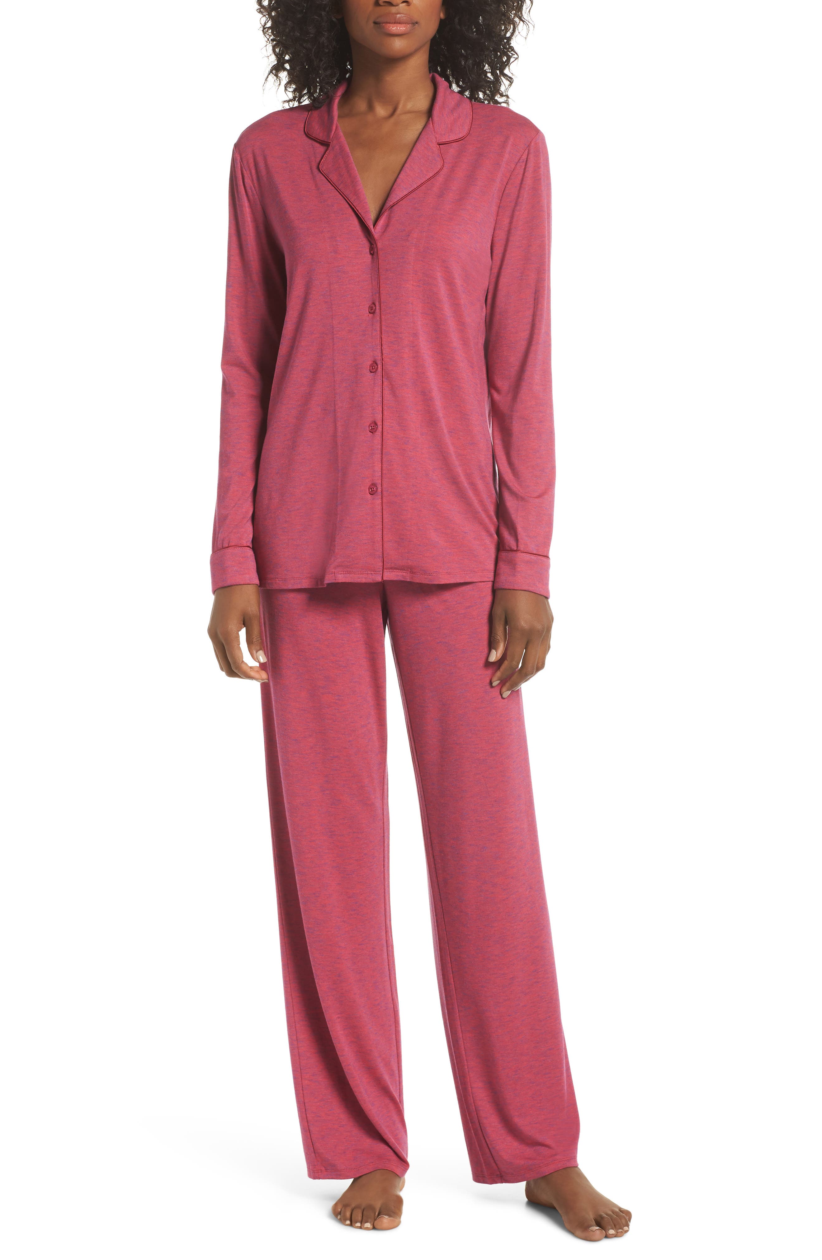Nordstrom Lingerie Moonlight Pajamas, Burgundy