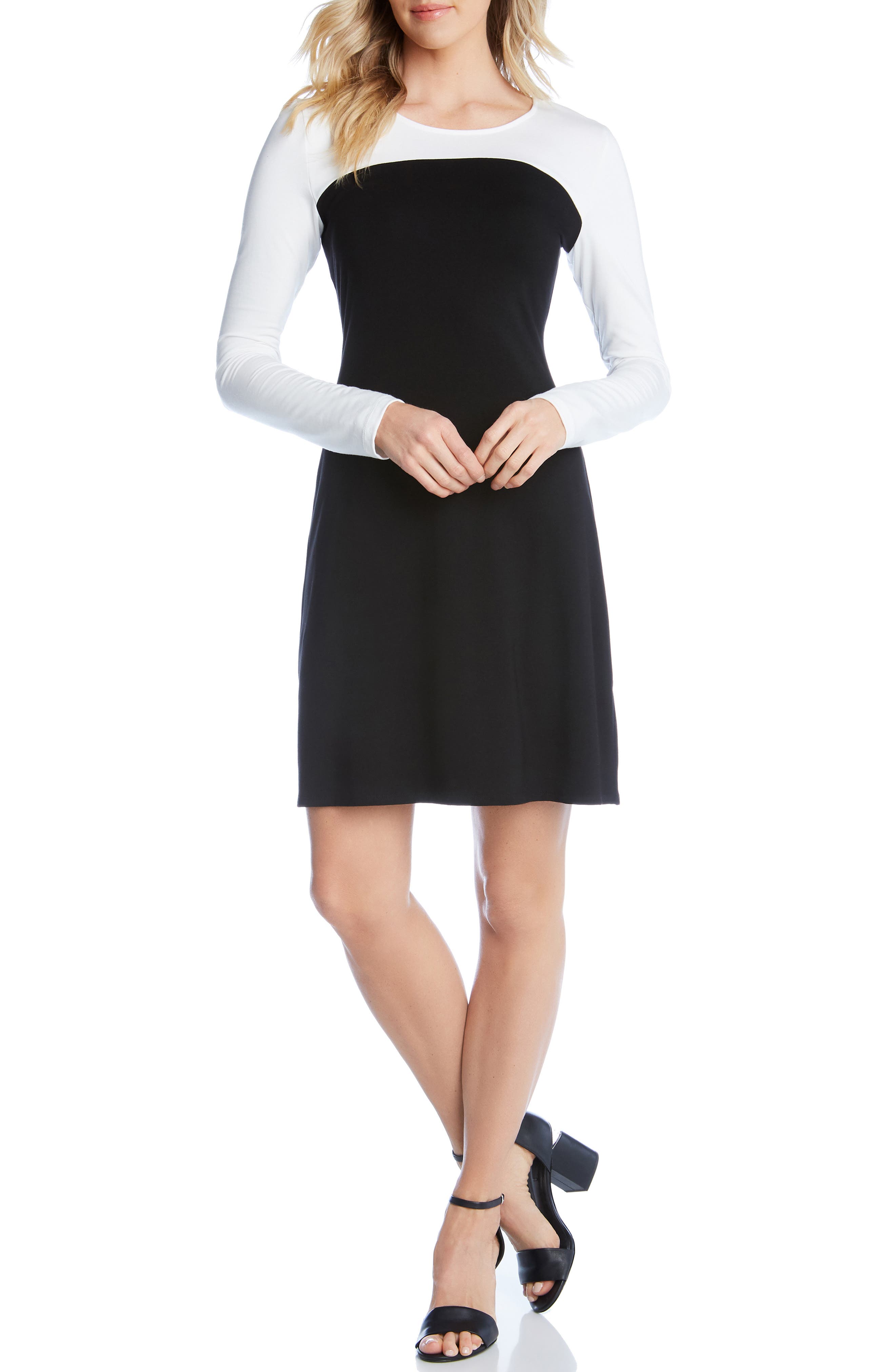Karen Kane Colorblock Sheath Dress, Black