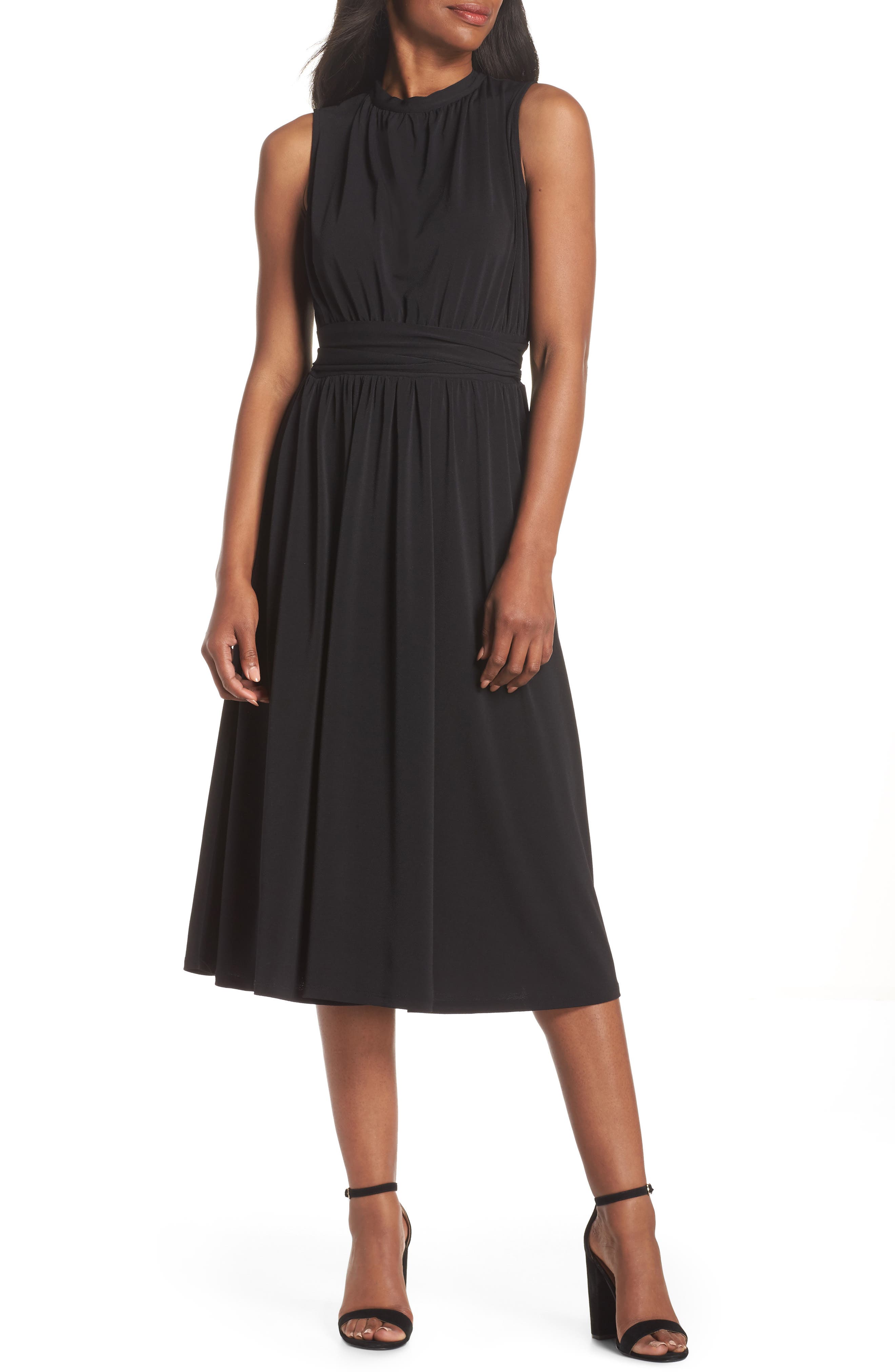 Leota Mindy Shirred Midi Dress