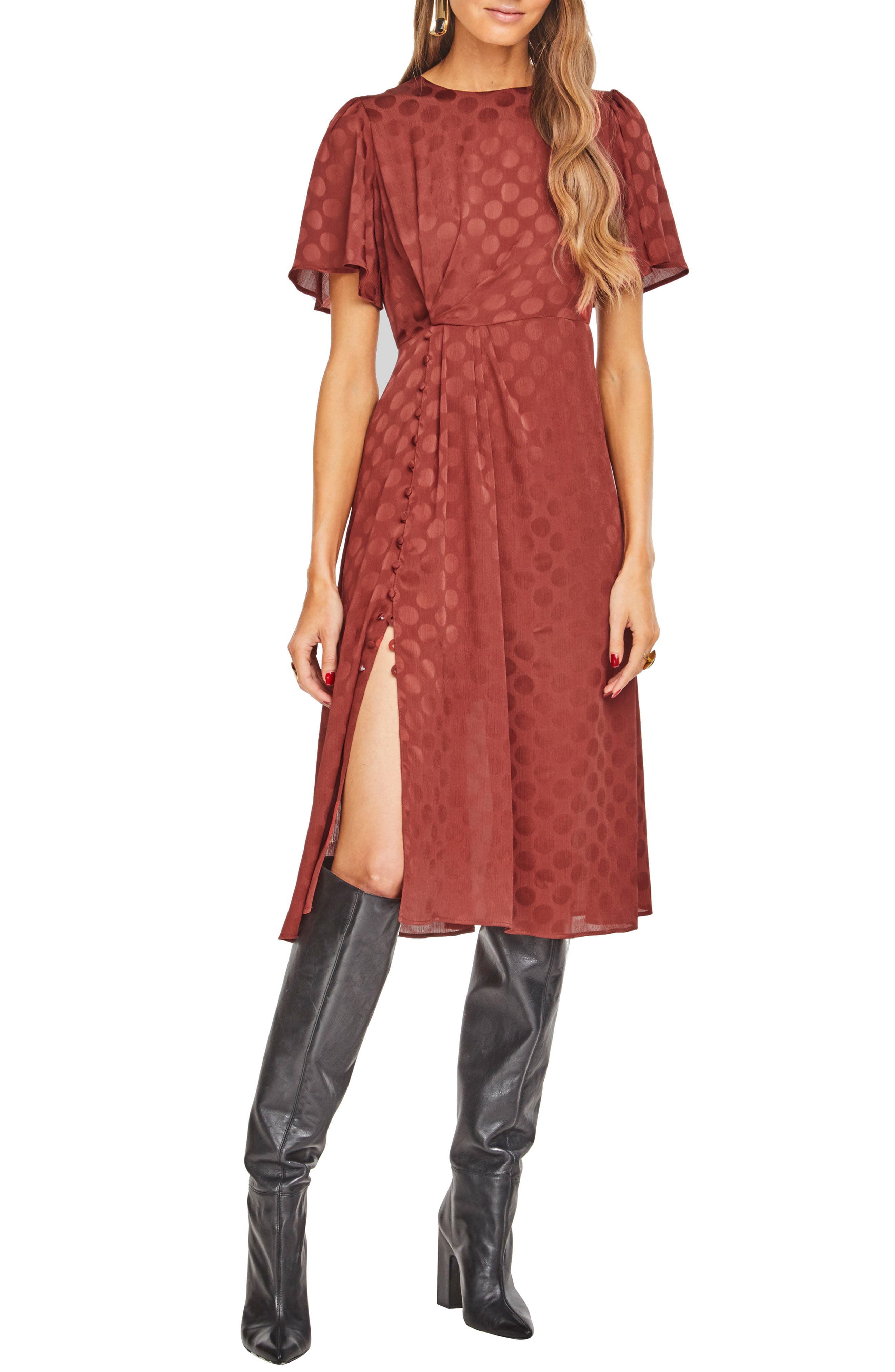 Astr The Label Ebony Dress, Brown