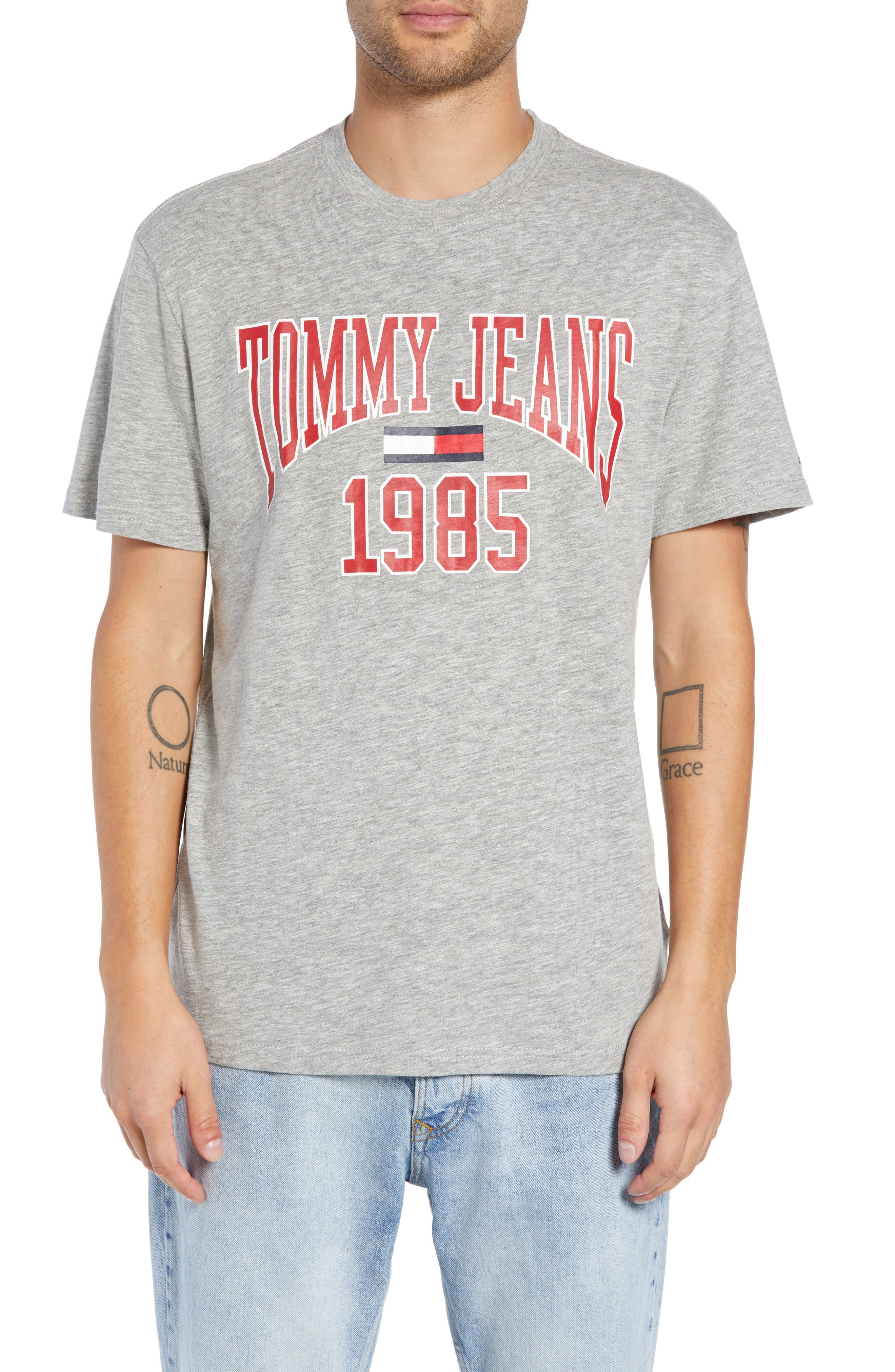 Tommy Jeans Collegiate Graphic T-Shirt, Grey