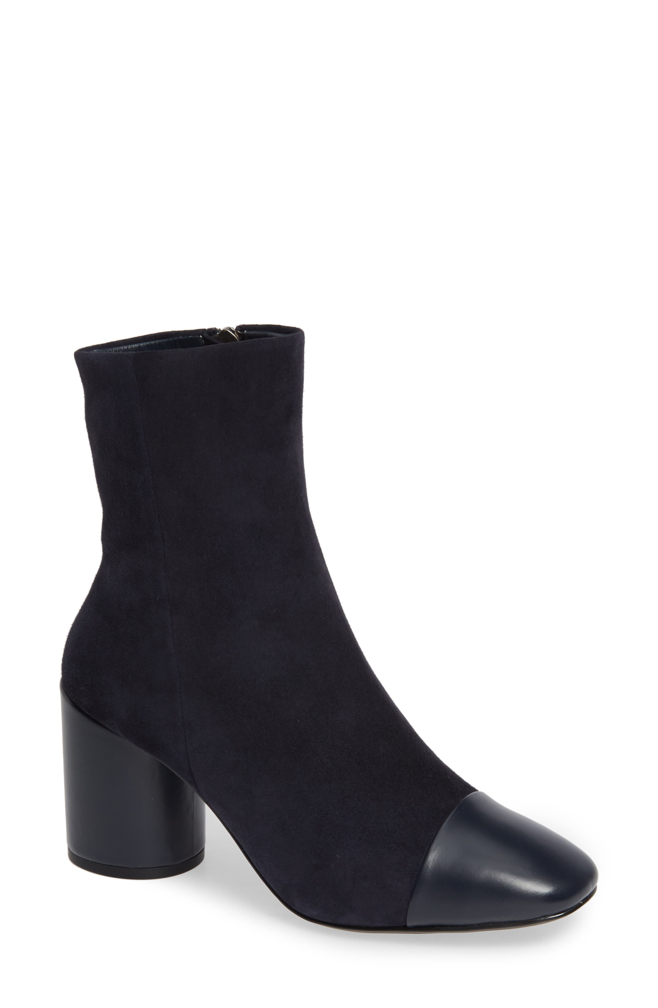 Linea Paolo Stella Cap Toe Bootie, Blue