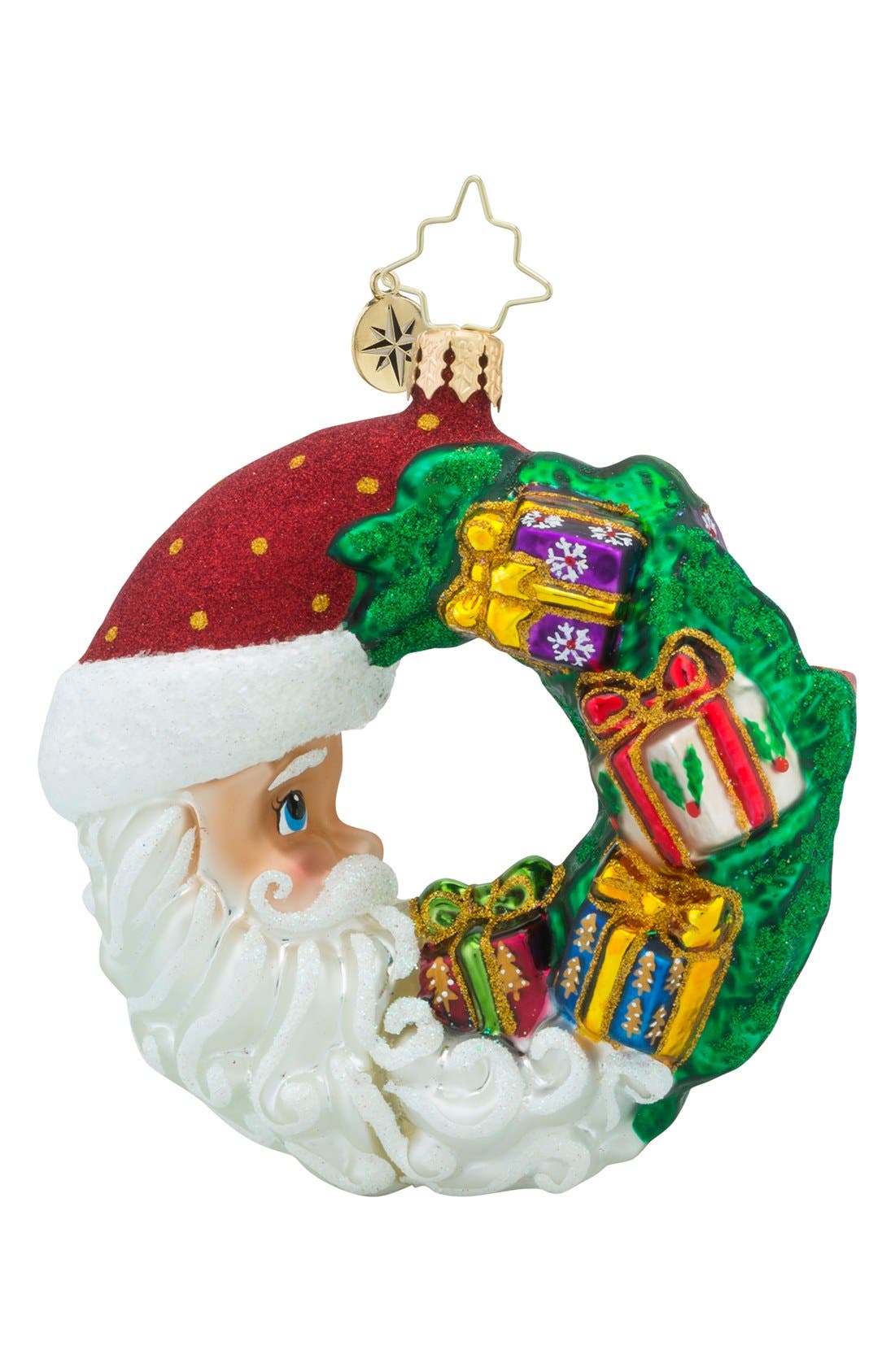 Christopher Radko 'Crescent Christmas' Santa Ornament