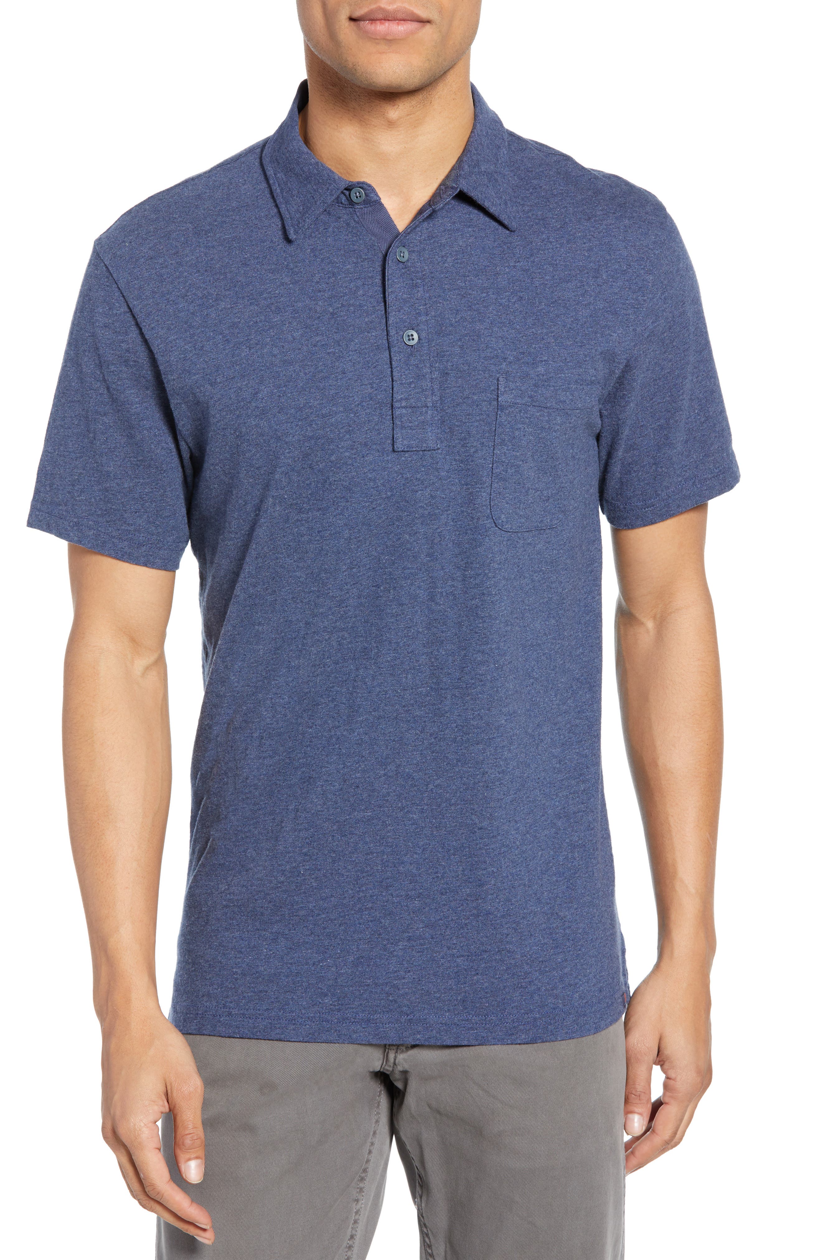 Faherty Bleecker Regular Fit Polo, Blue