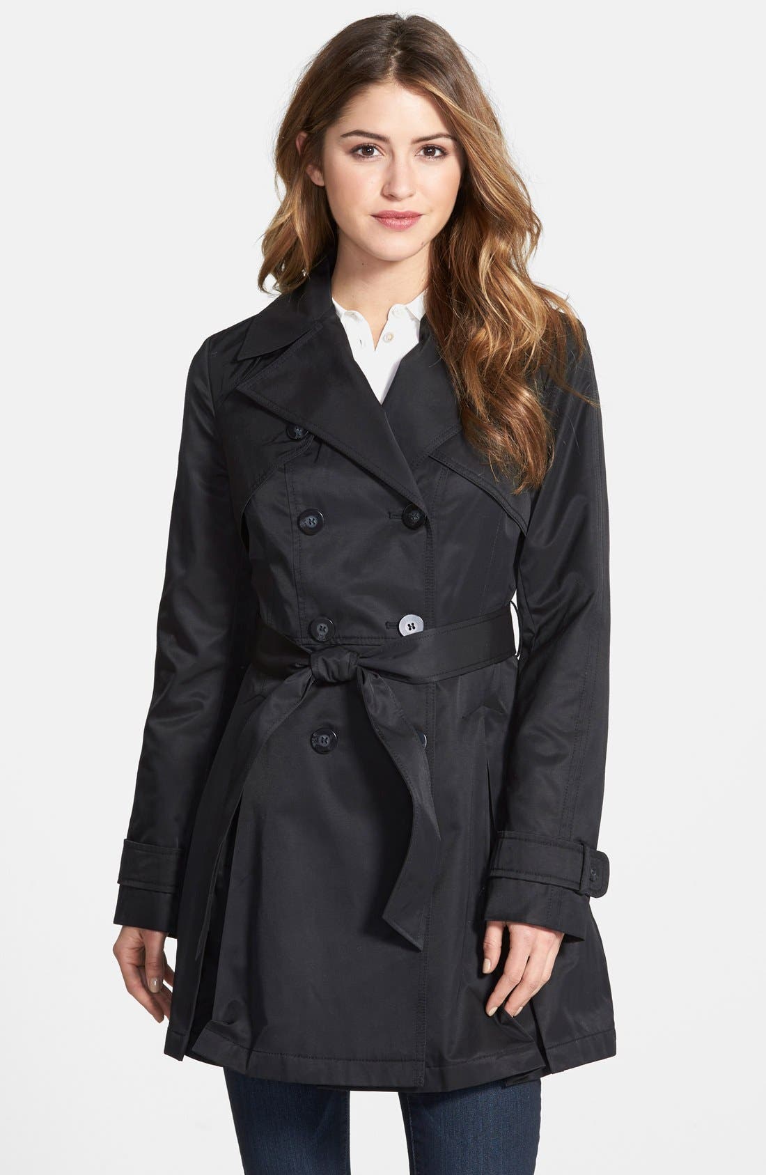 Laundry by Shelli Segal Double Breasted Trench Coat (Regular & Petite