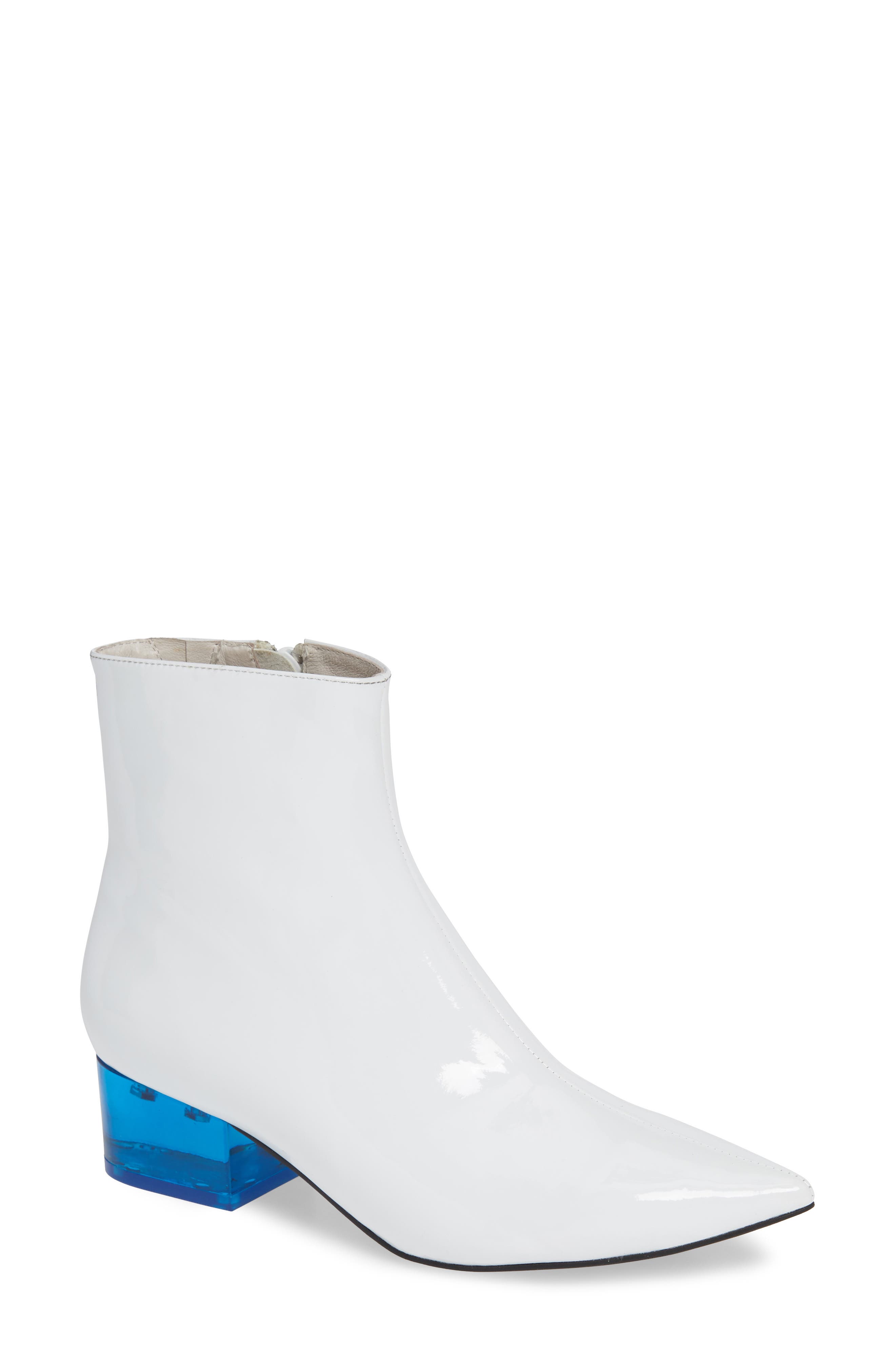 Jeffrey Campbell Luminate Bright Heel Bootie, White