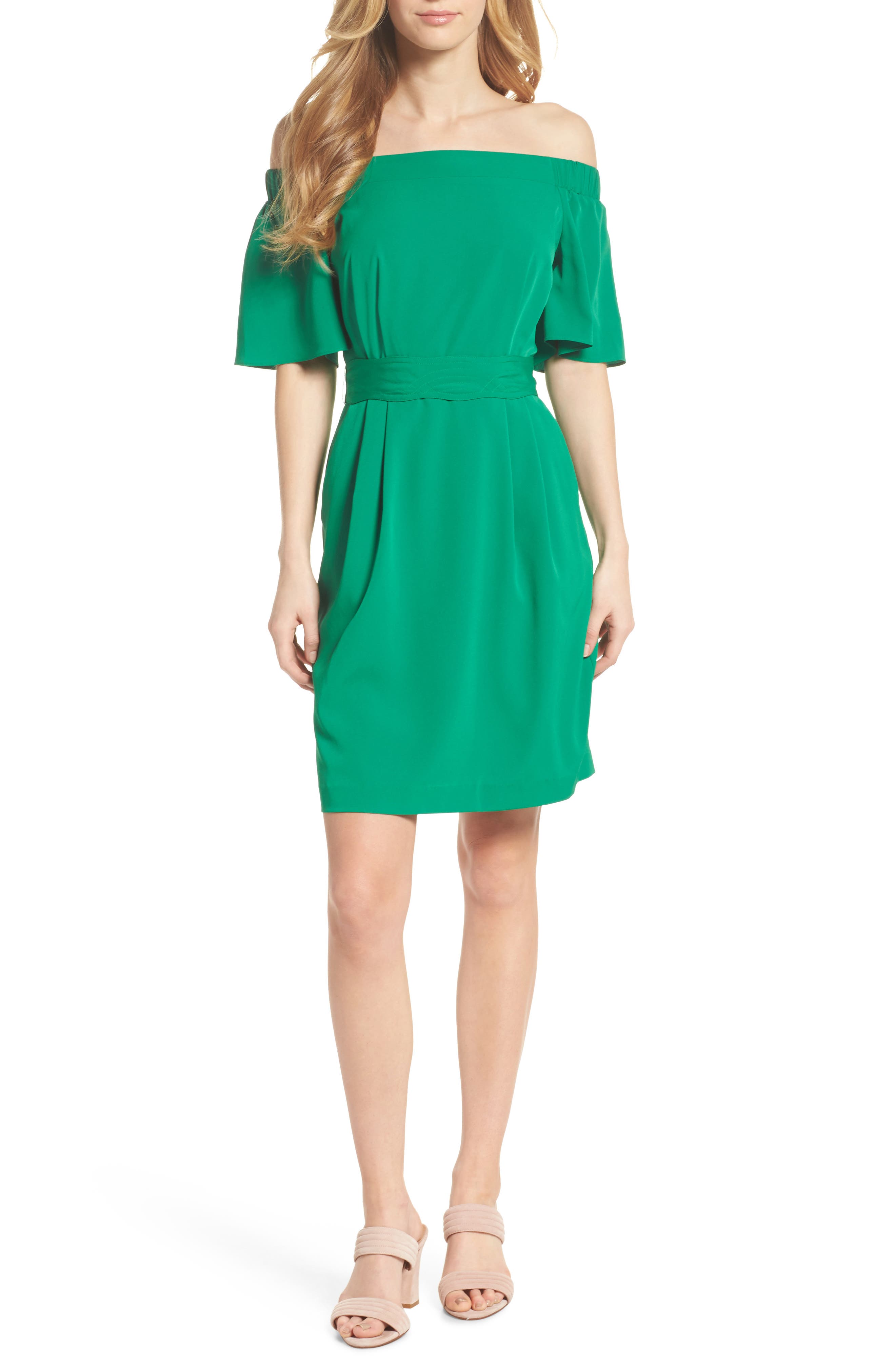 Eliza J Off The Shoulder Obi Dress