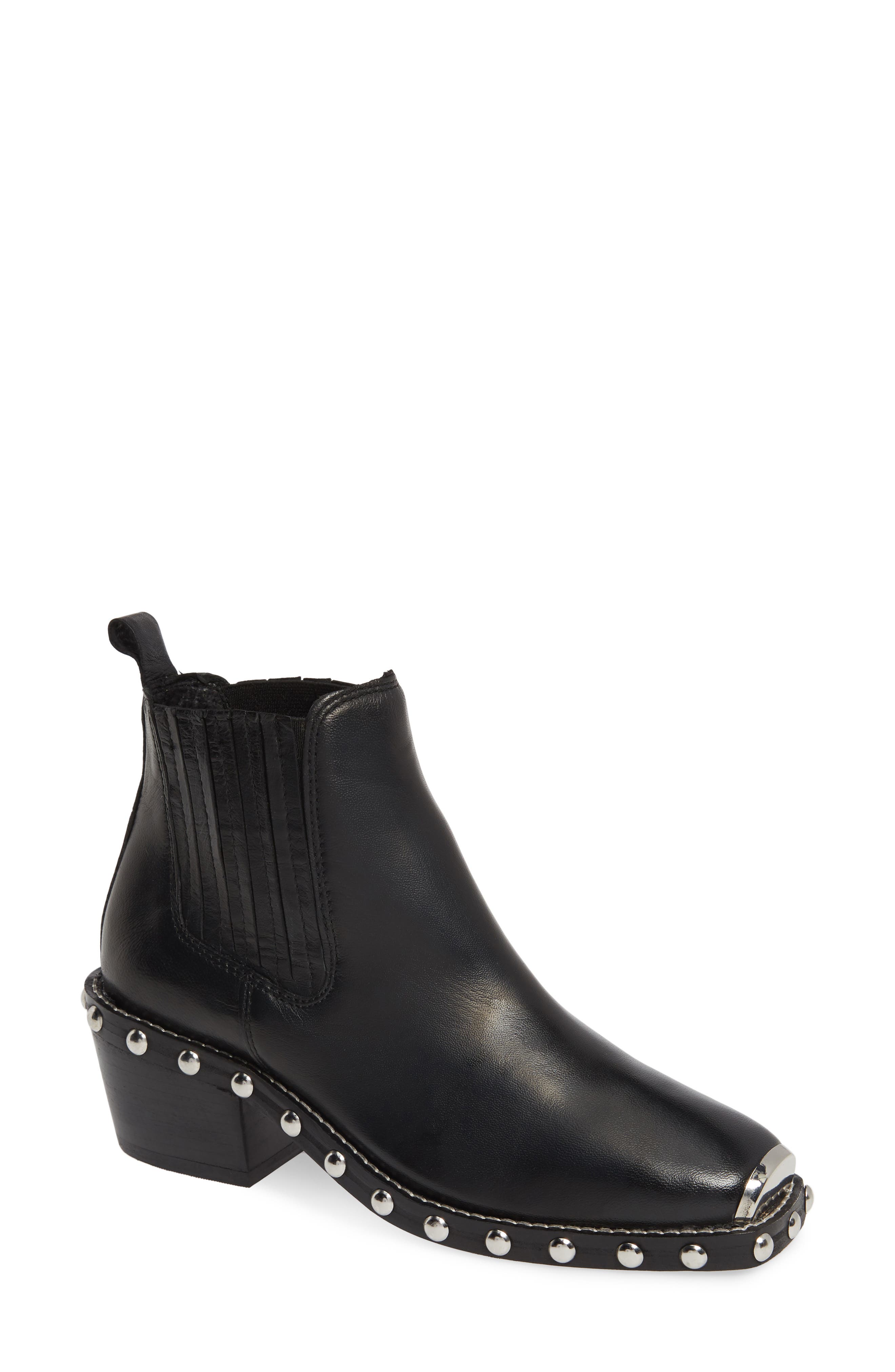 Topshop Alana Stud Ankle Bootie- Black