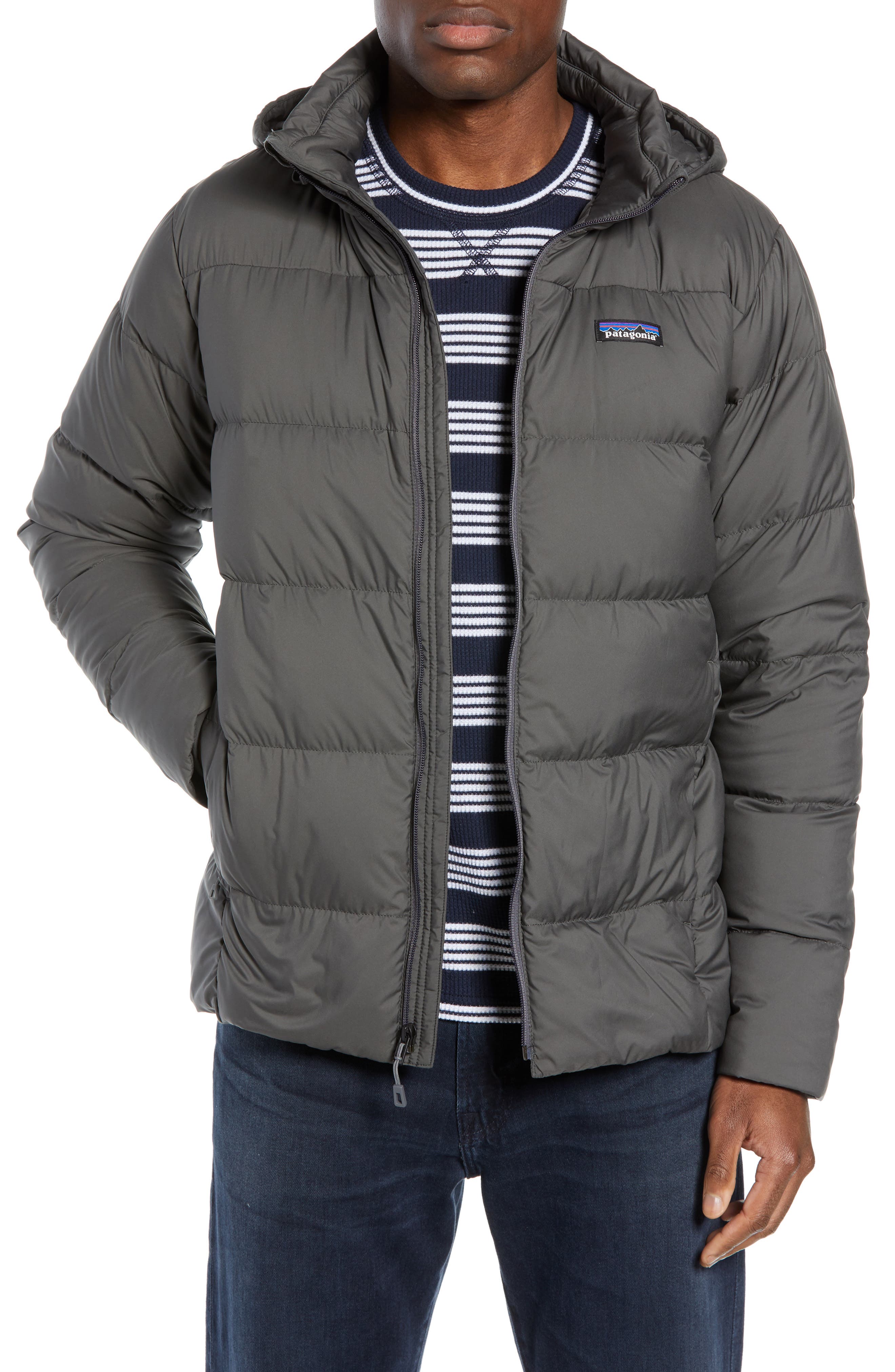 Patagonia Silent Water Repellent 700 Fill Power Down Jacket, Grey