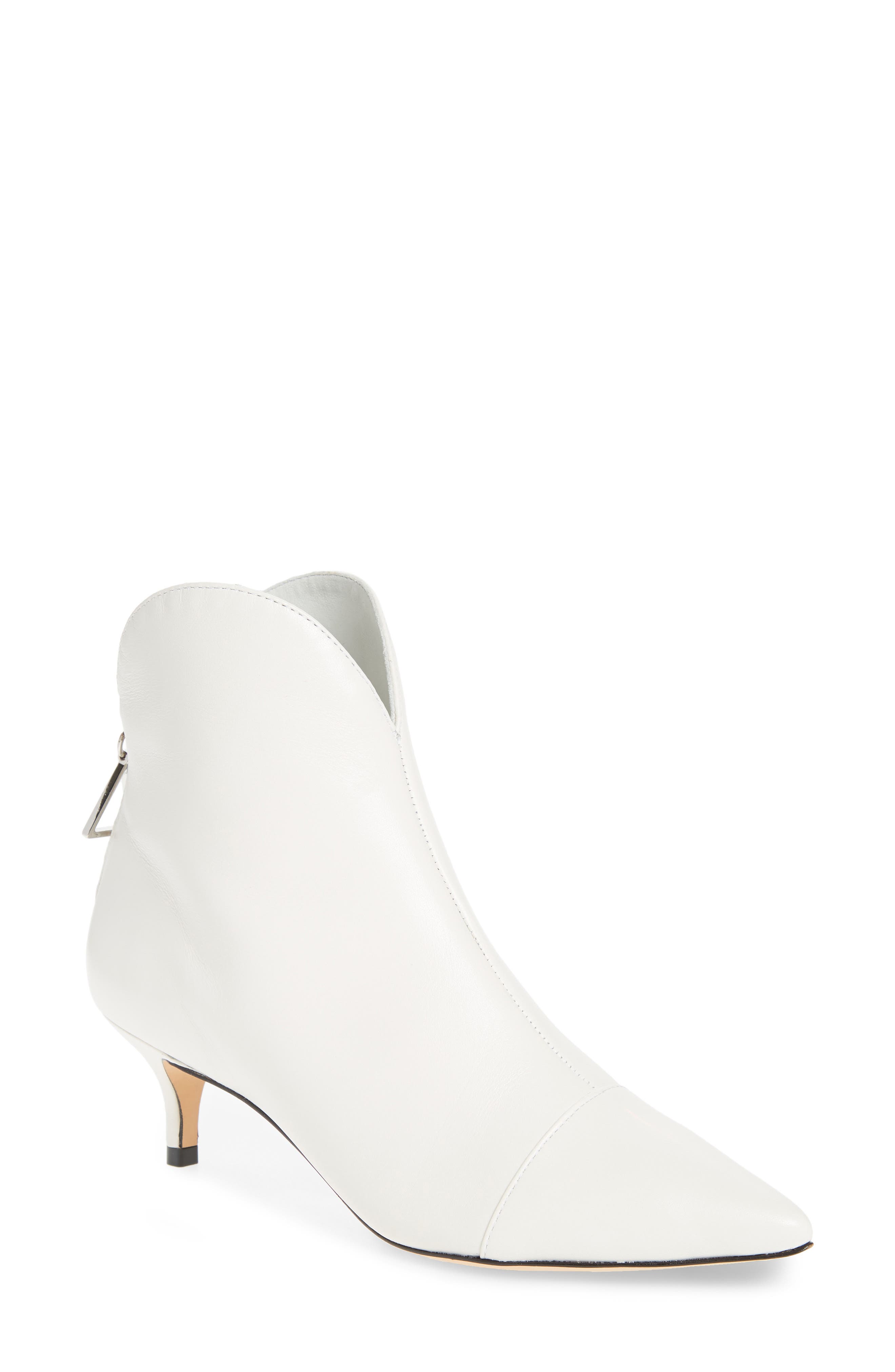 Schutz Rosyn Cap Toe Bootie, White