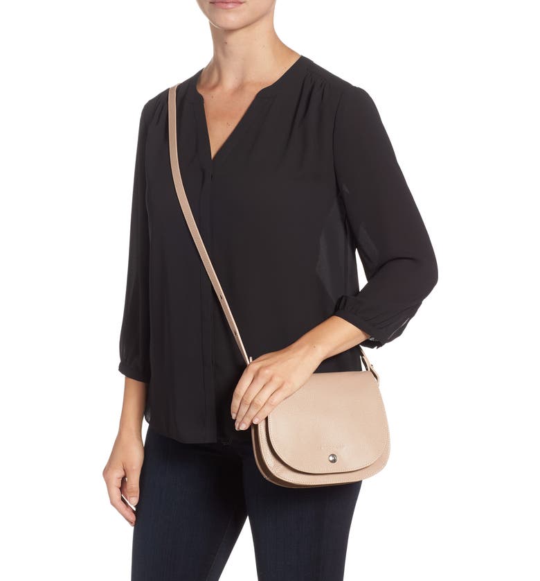 Shop Longchamp Small Le Foulonne Leather Crossbody Bag - Beige In ... Shop Longchamp Small Le Foulonne Leather Crossbody Bag - Beige In ...