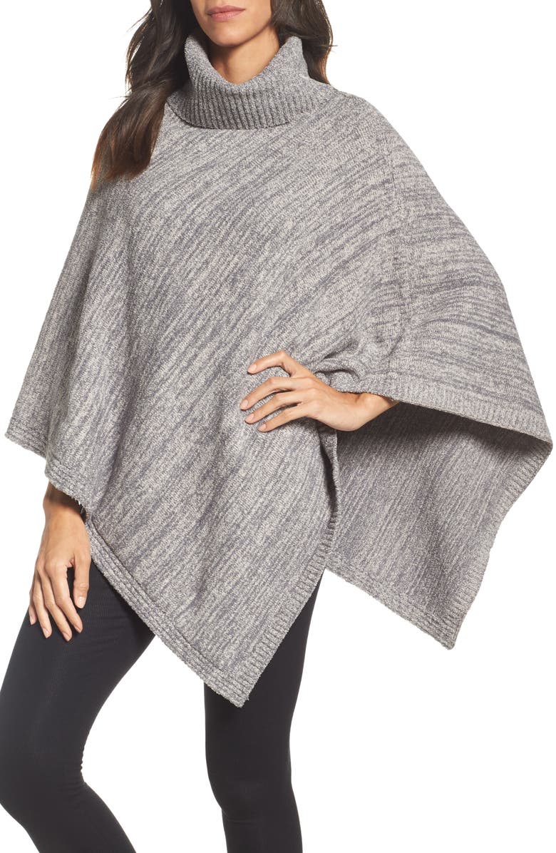 Cozychic<sup>Â®</sup> Point Dume Poncho,
                        Main,
                        color, GRAPHITE/ STONE HEATHERED