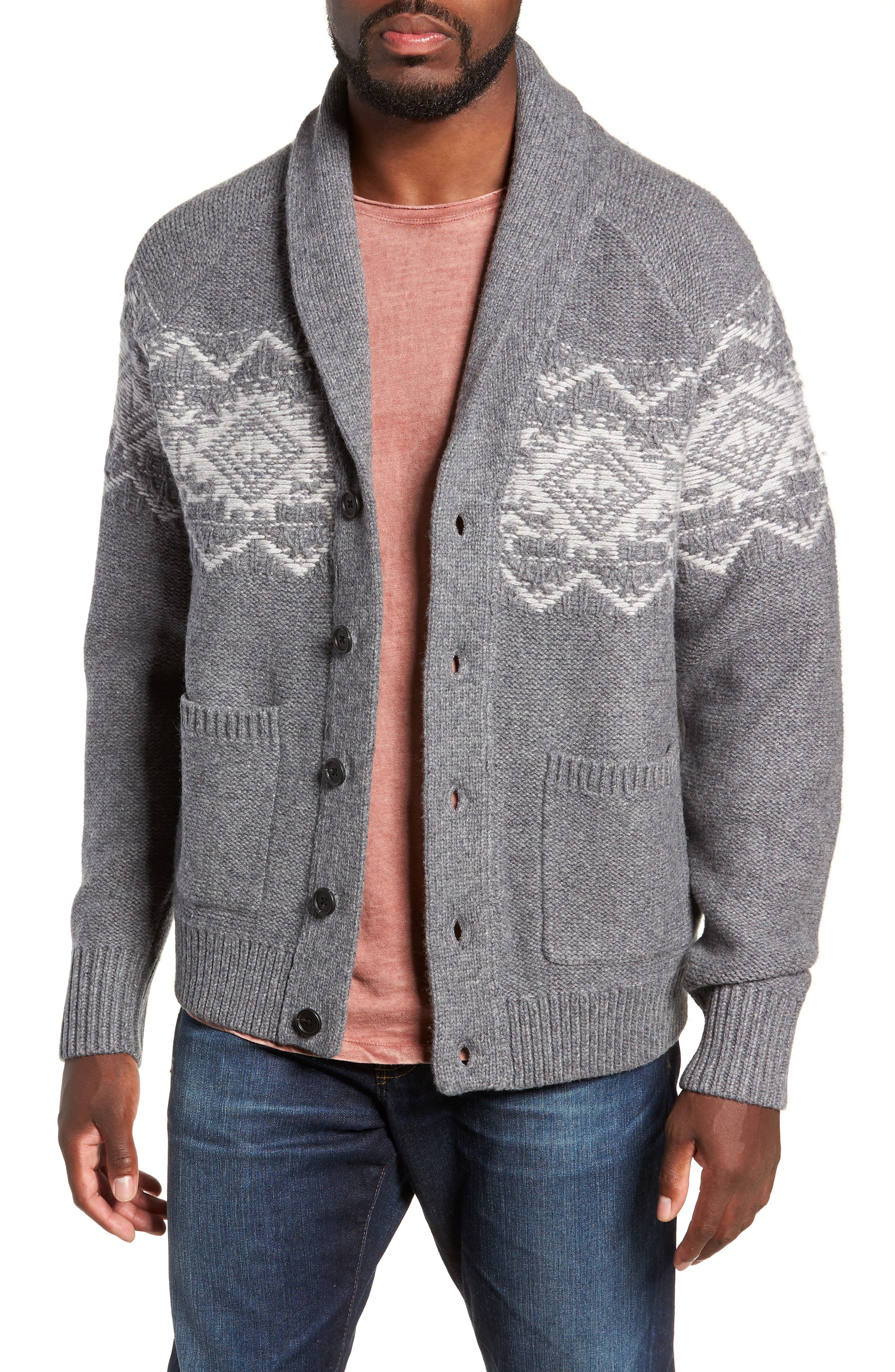 Michael Bastian Regular Fit Shawl Collar Cardigan