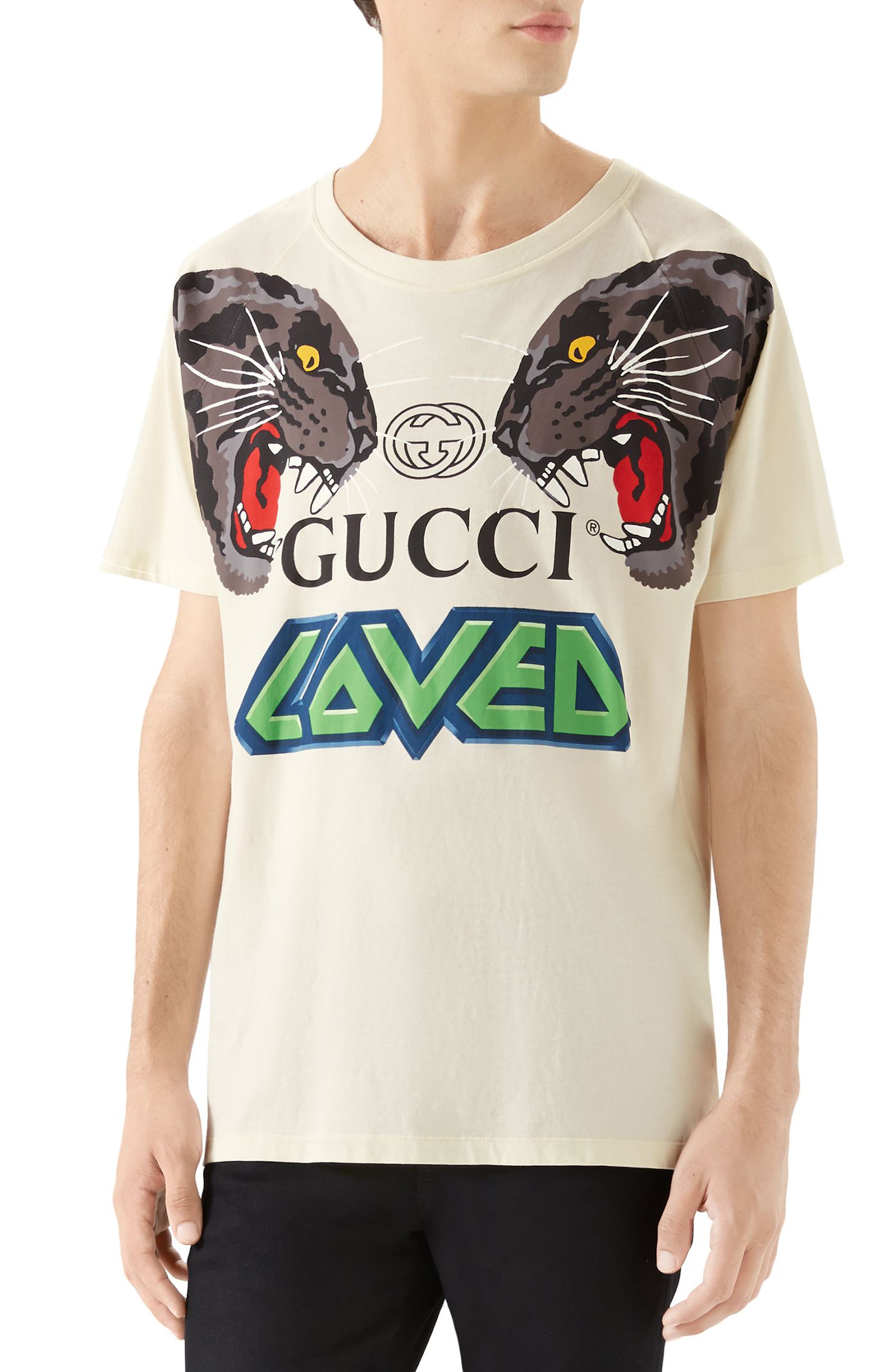 gucci mens tiger shirt