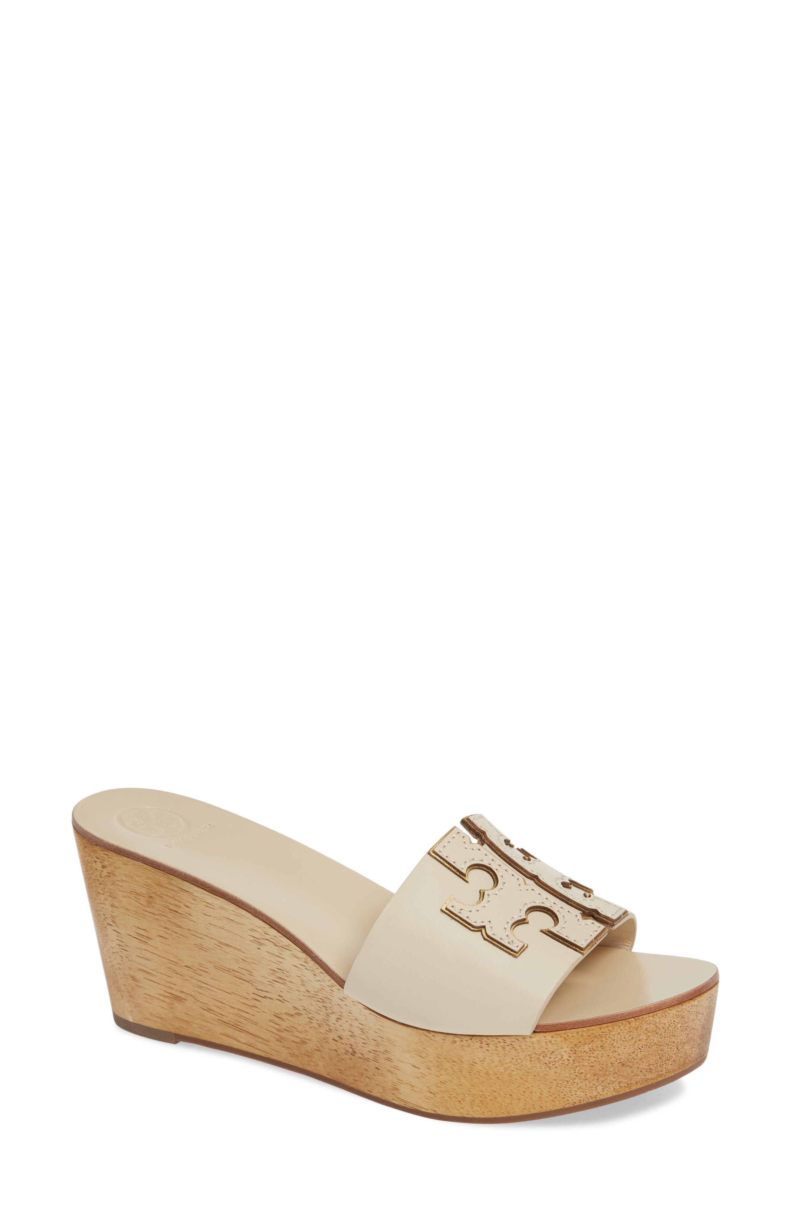 Tory Burch Ines Wedge Slide Sandal, White
