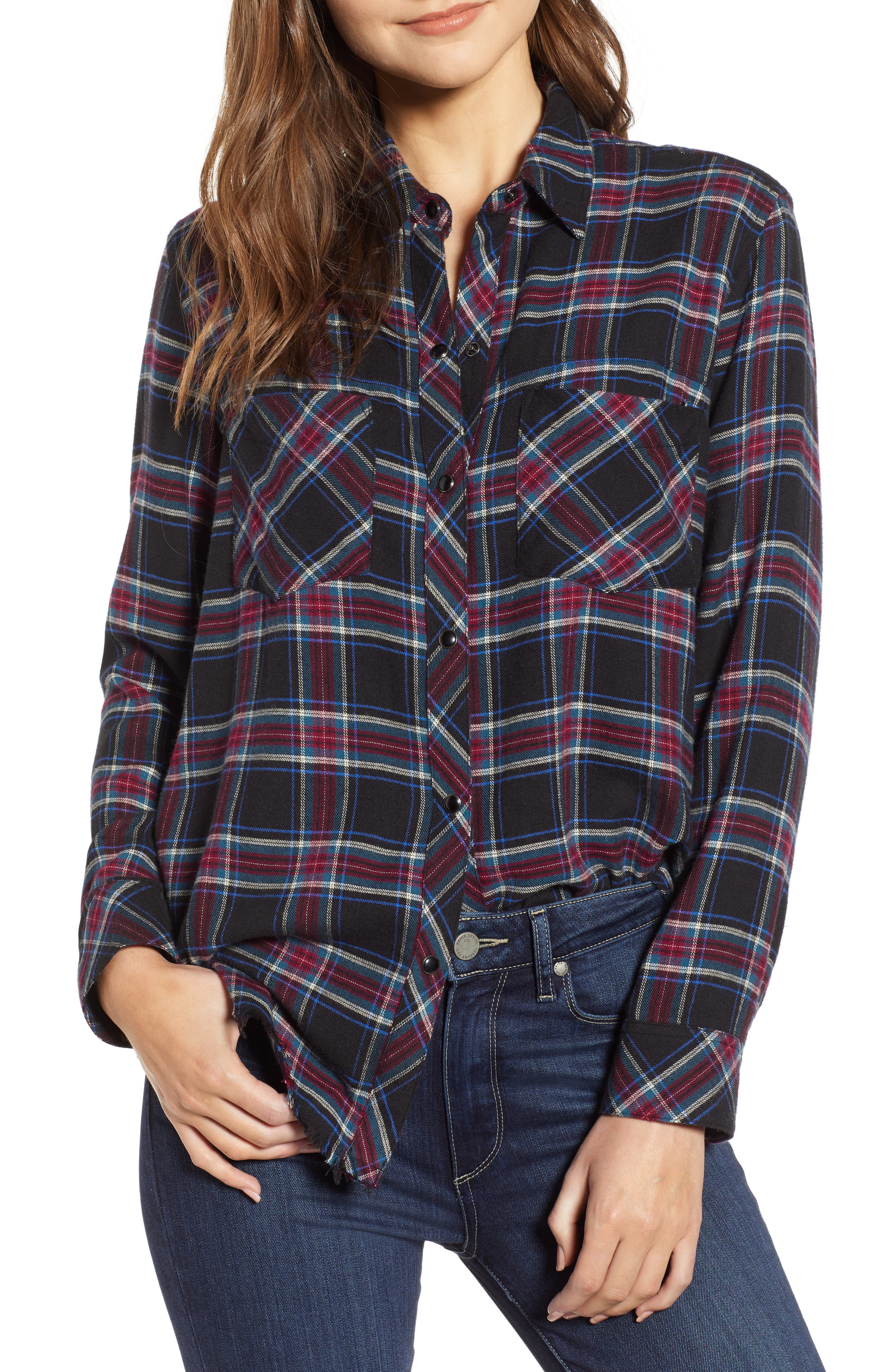 Rails Leo Plaid Flannel Shirt, Blue