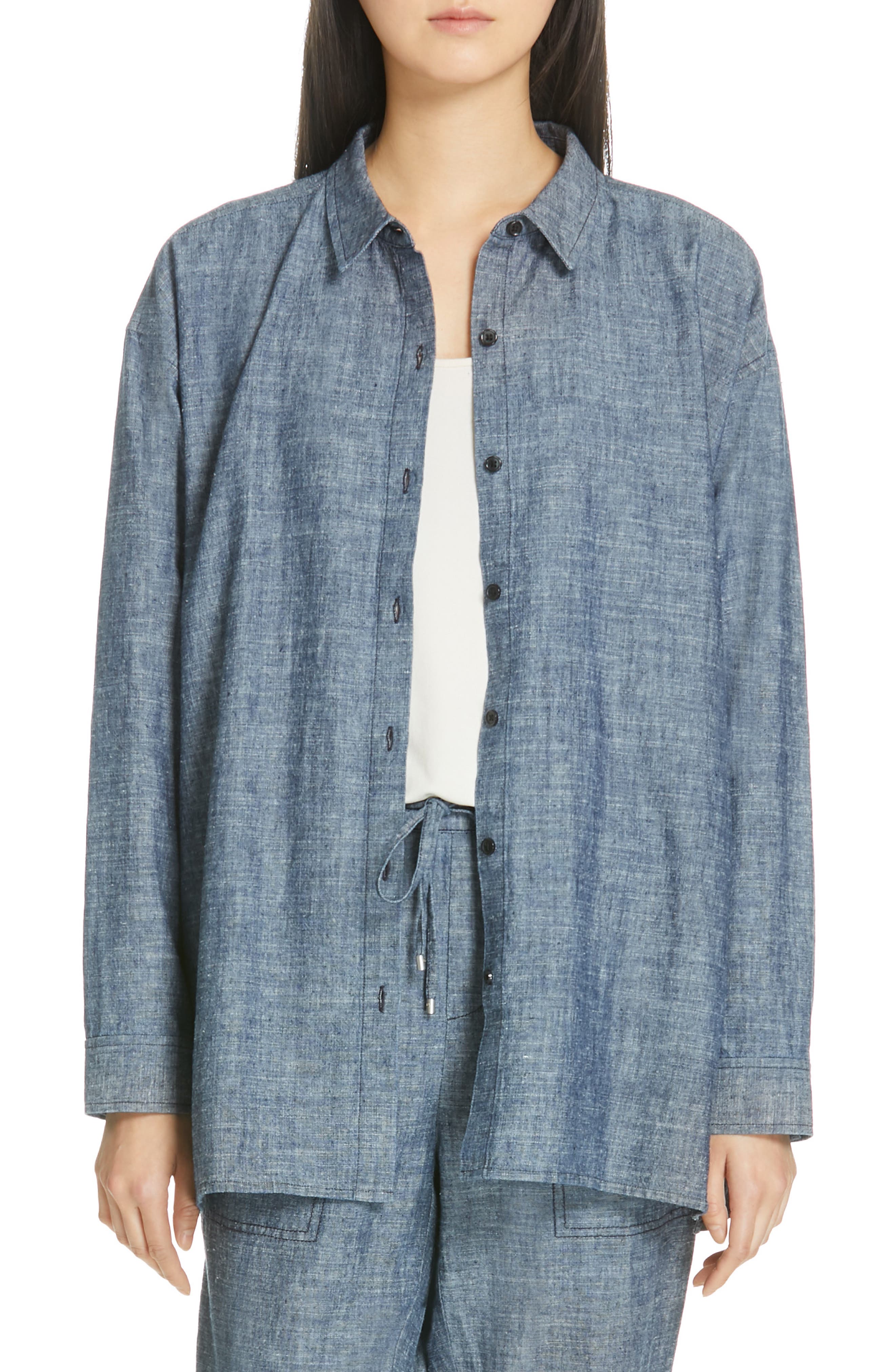 Eileen Fisher Woven Top, Blue