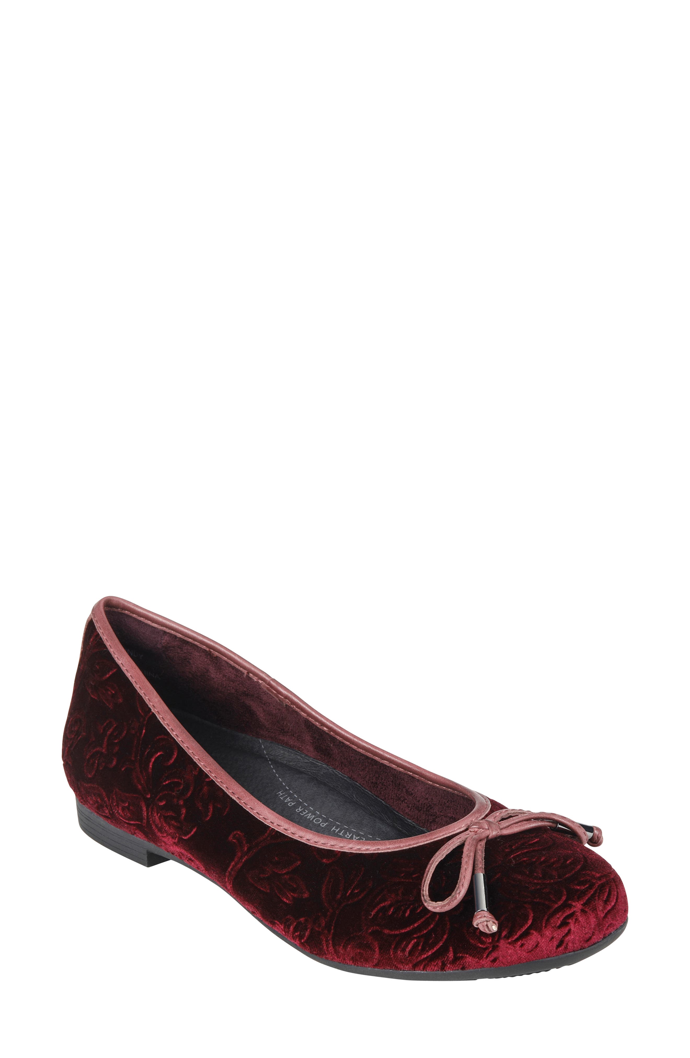 Earth Alina Skimmer Flat, Burgundy