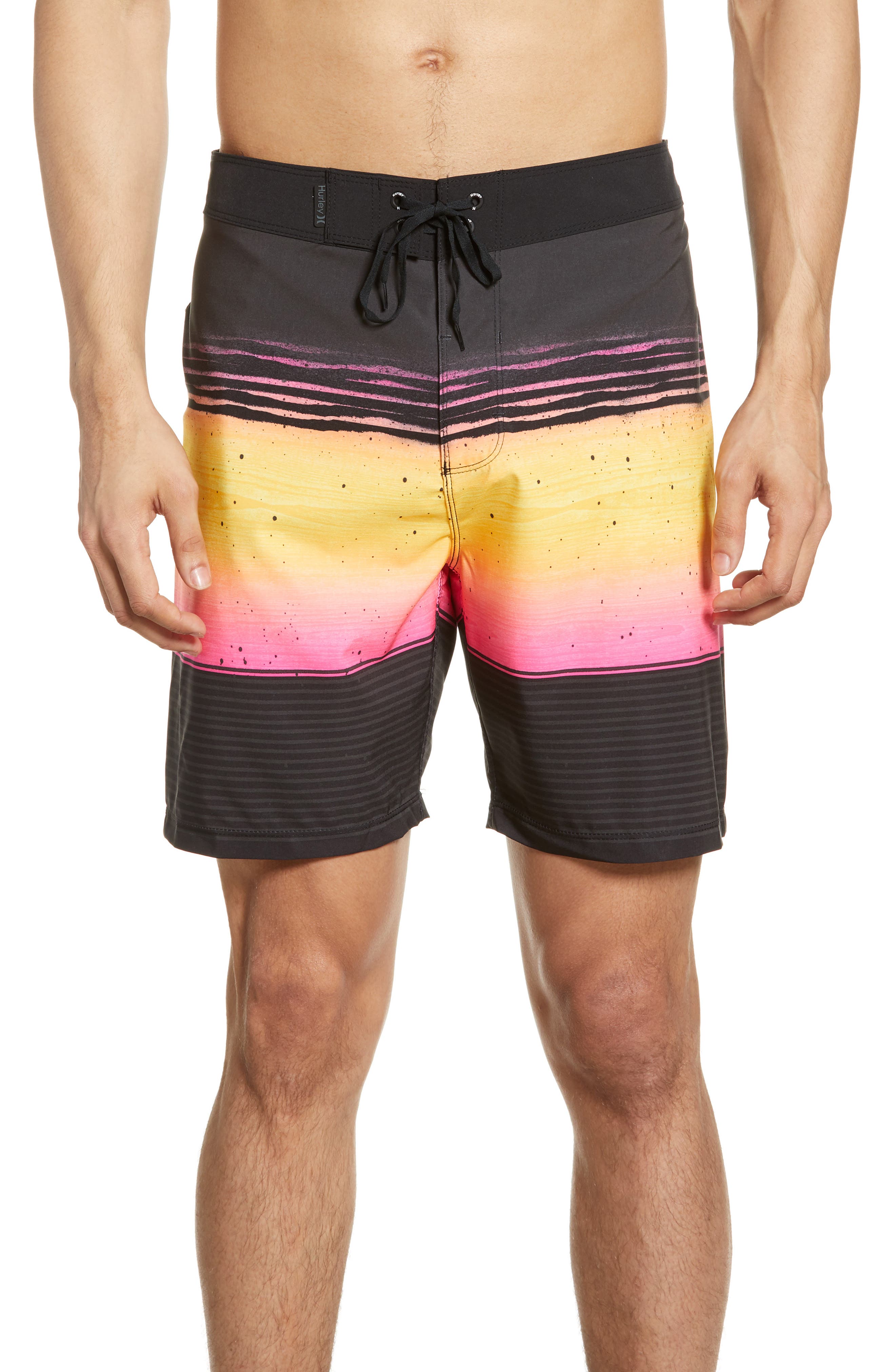 Hurley Phantom Overspray Board Shorts, Black