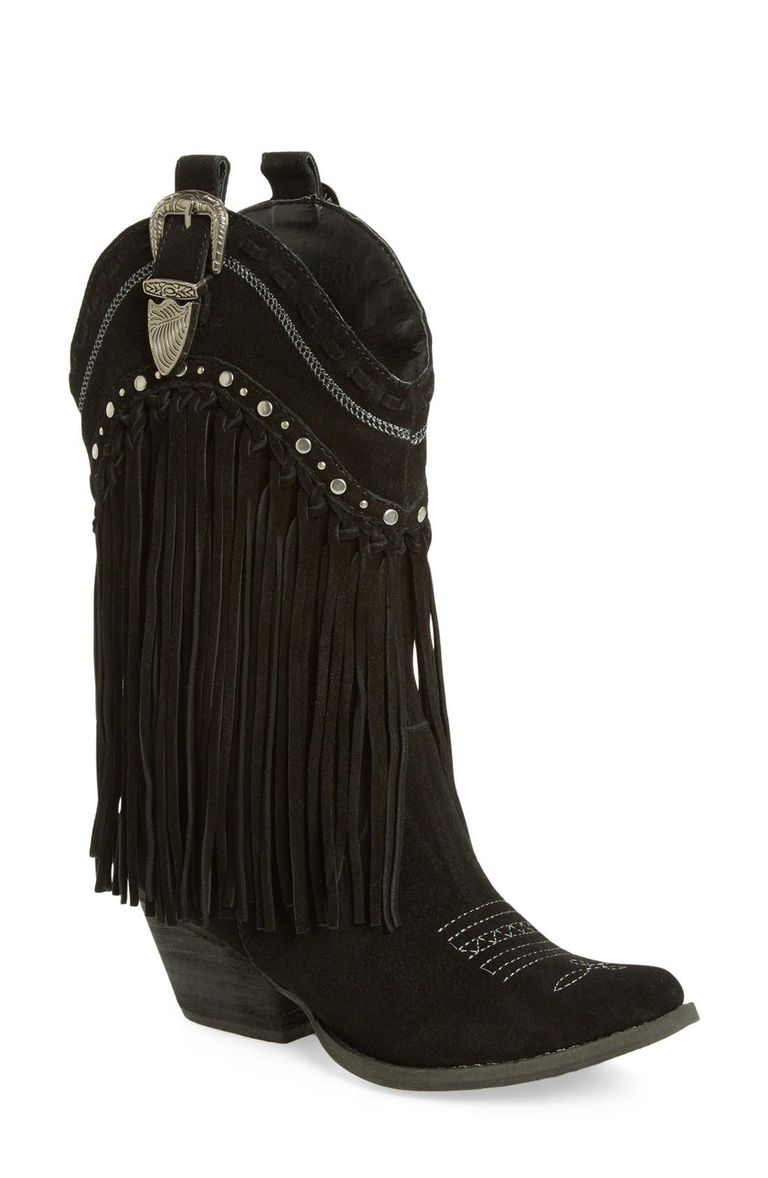 Very Volatile 'Wyatt' Fringe Western Boot (Women) Nordstrom