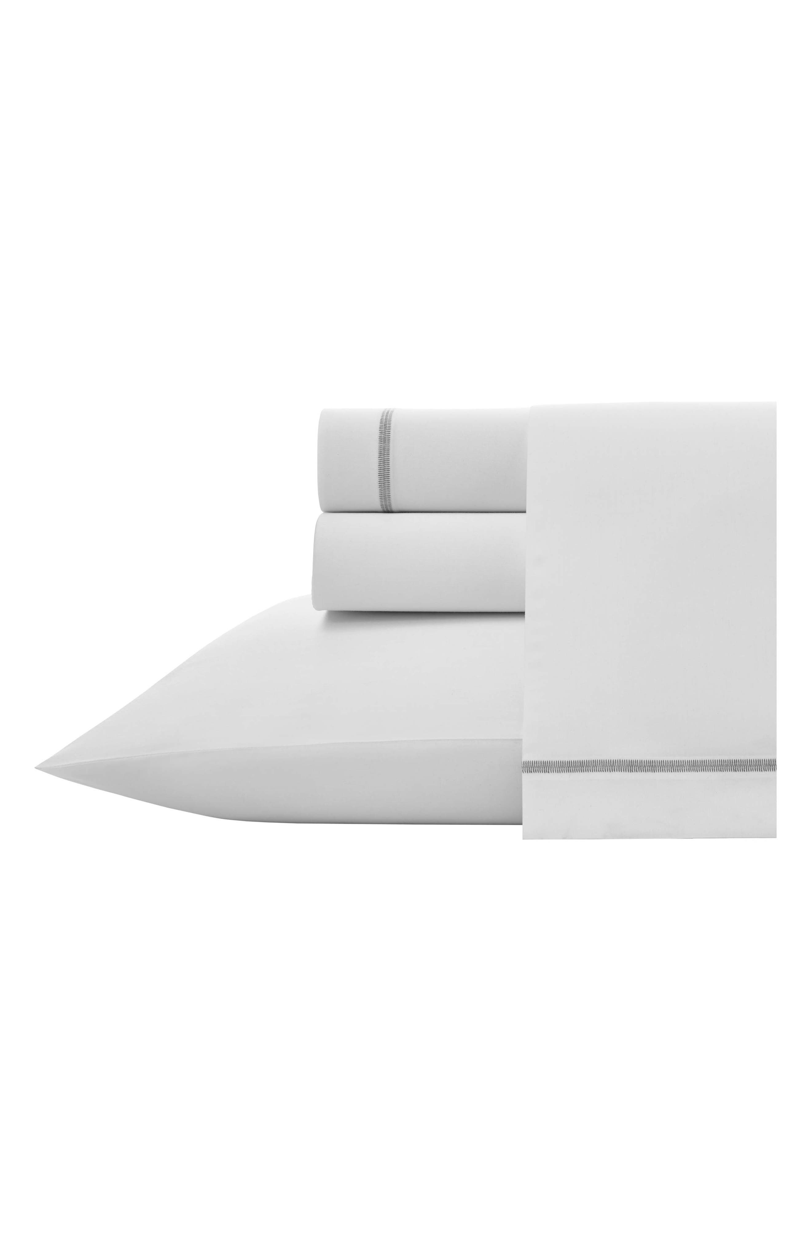 UPC 883893569355 product image for Vera Wang Triple Stitch 300 Thread Count Cotton Sateen Sheet Set, Size Queen - G | upcitemdb.com