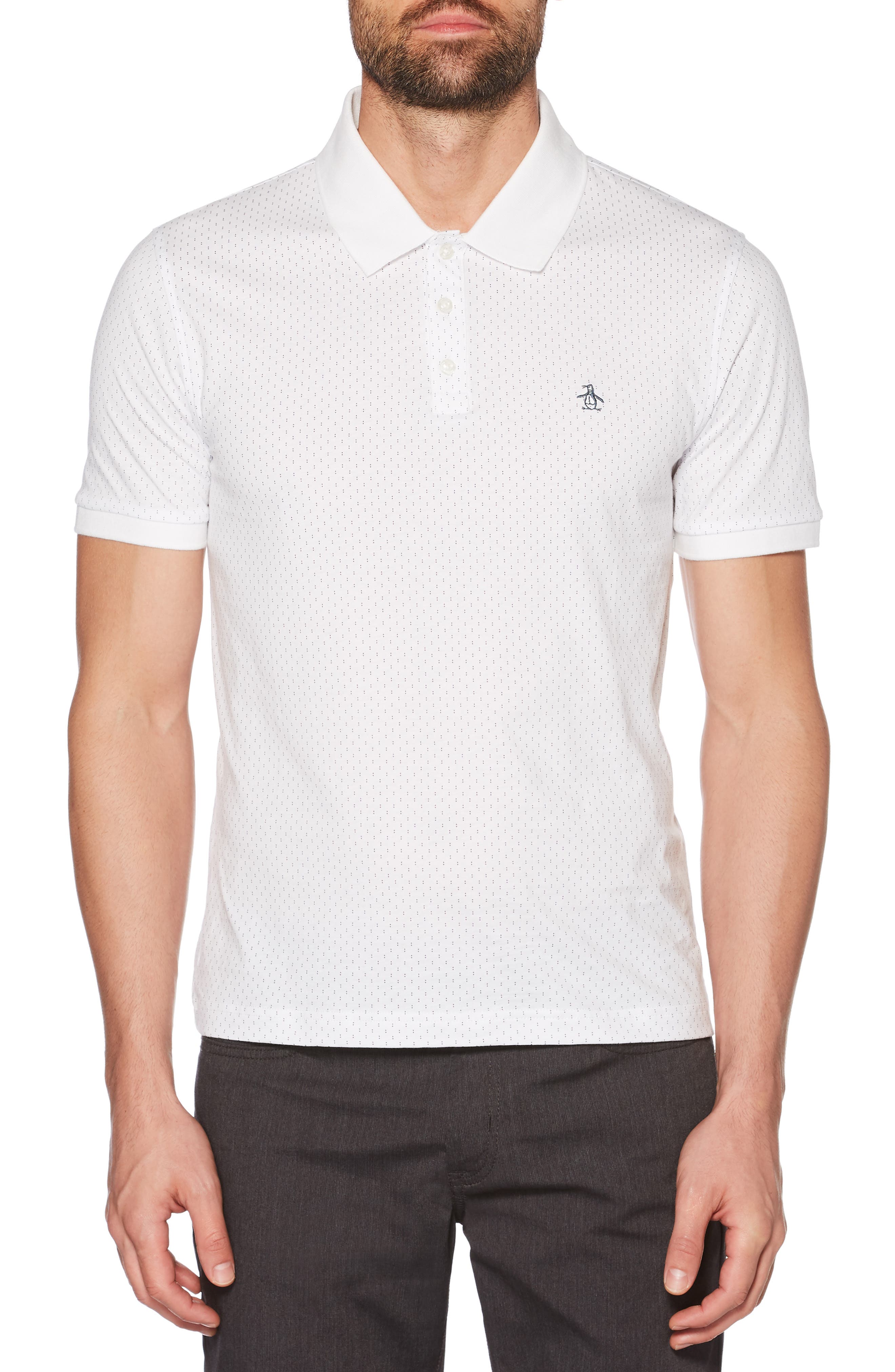 Original Penguin Dobby Polo, White