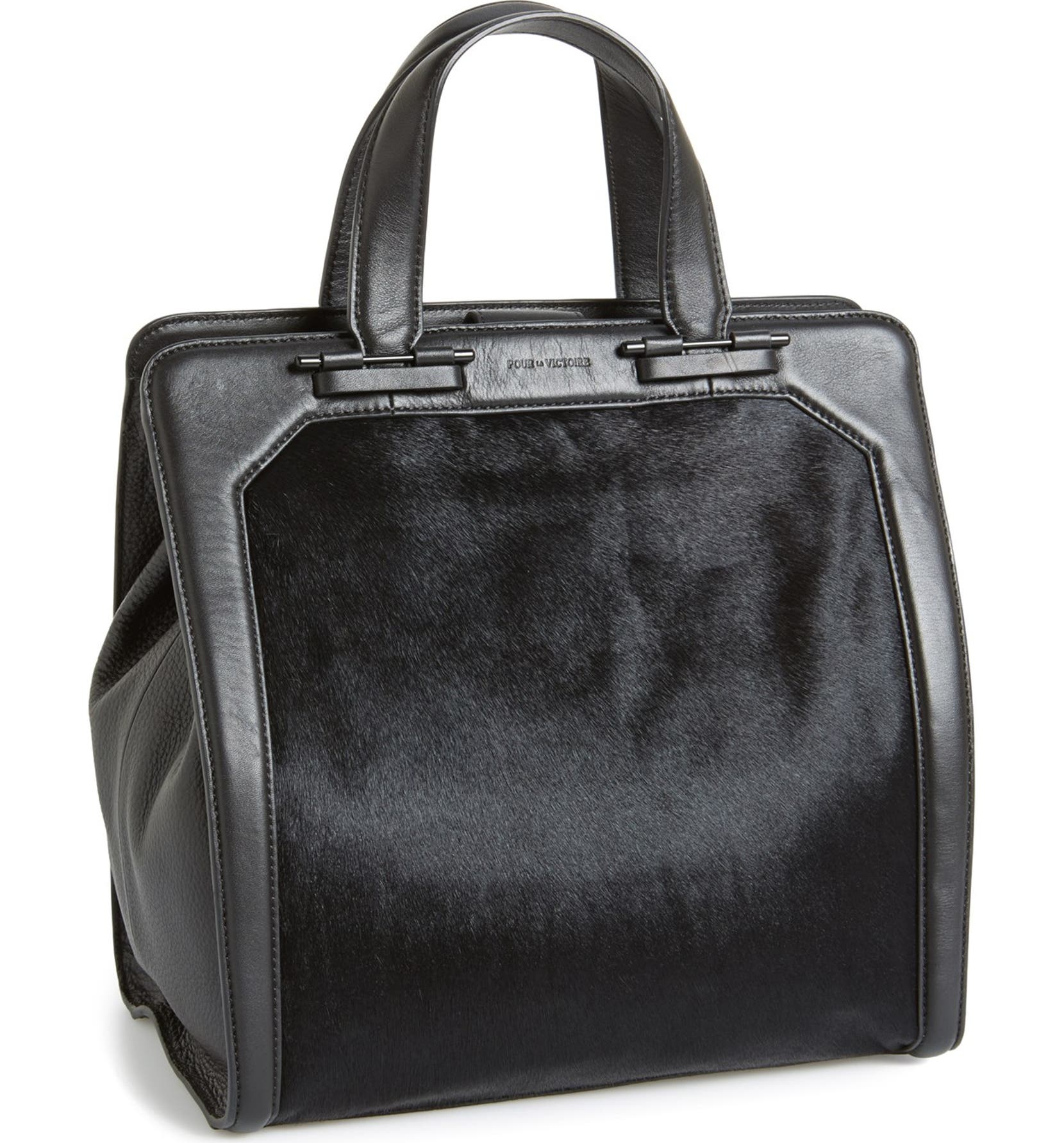 Pour La Victoire Servant Leather Genuine Calf Hair Tote Nordstrom