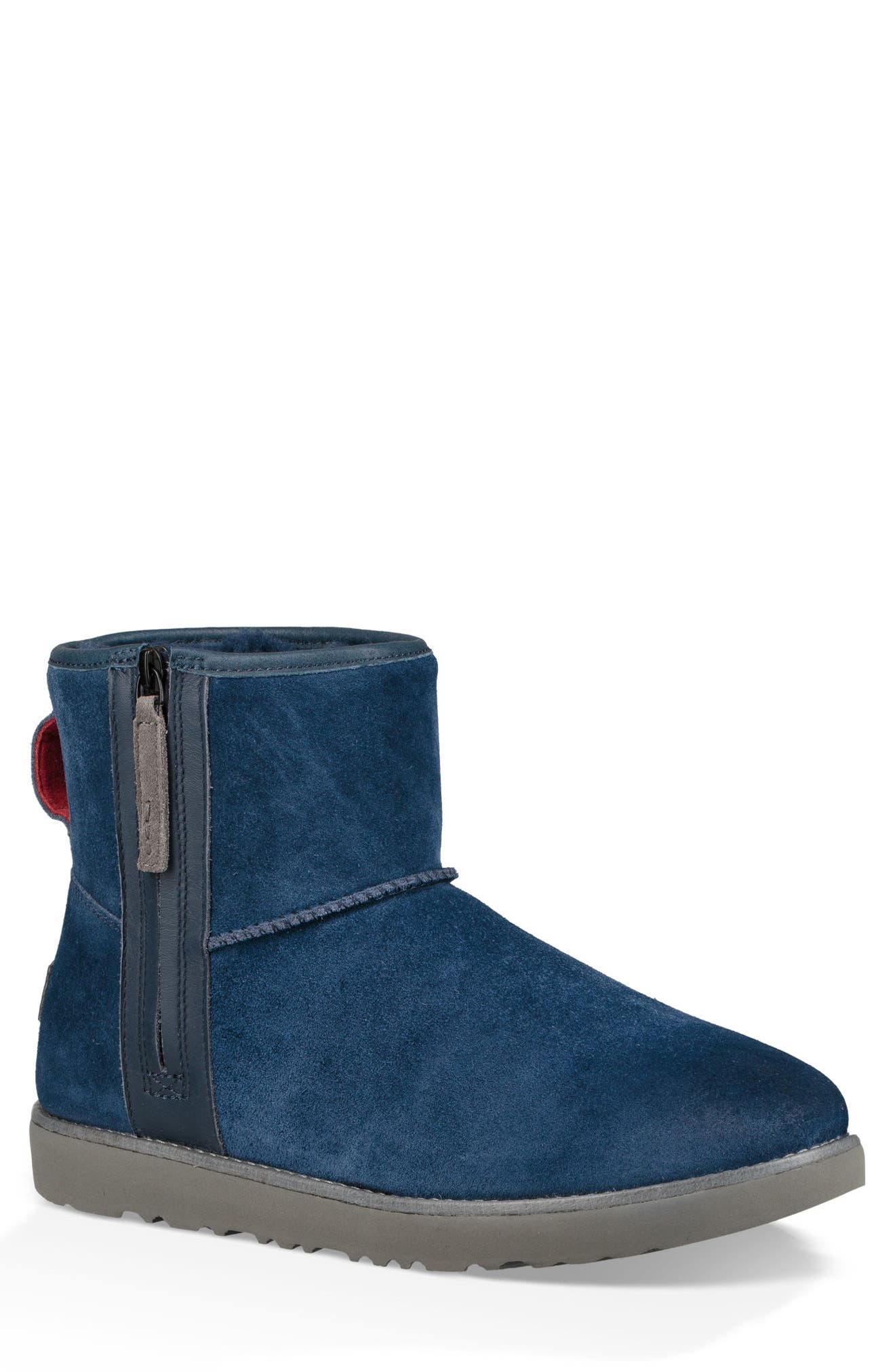 Ugg Mini Zip Waterproof Boot, Blue