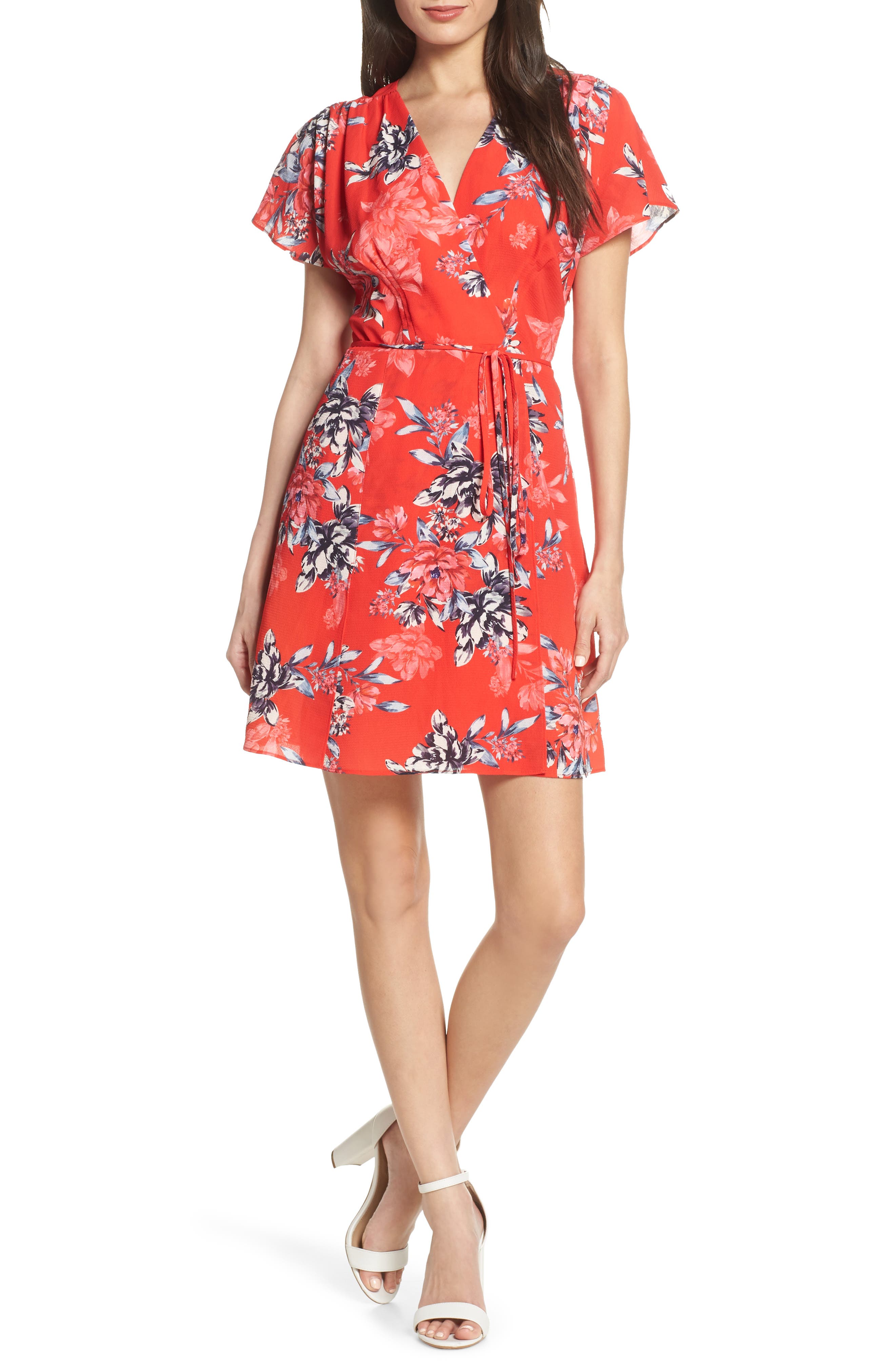 French Connection Verona Colletta Faux Wrap Dress, Black