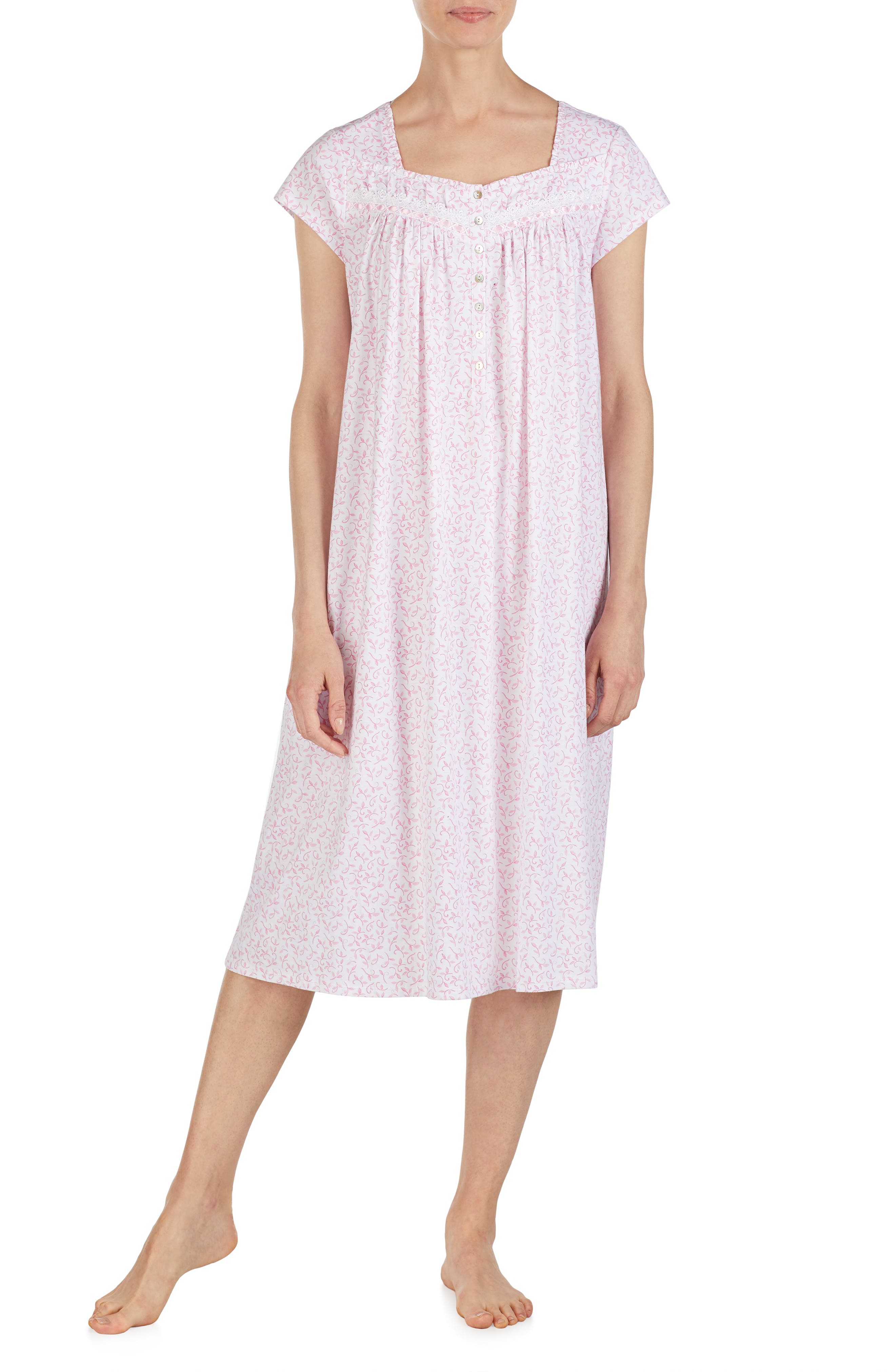 Eileen West Jersey Nightgown, Pink