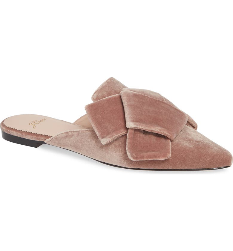 Pointed Toe Slide, Main, color, SEASHELL VELVET