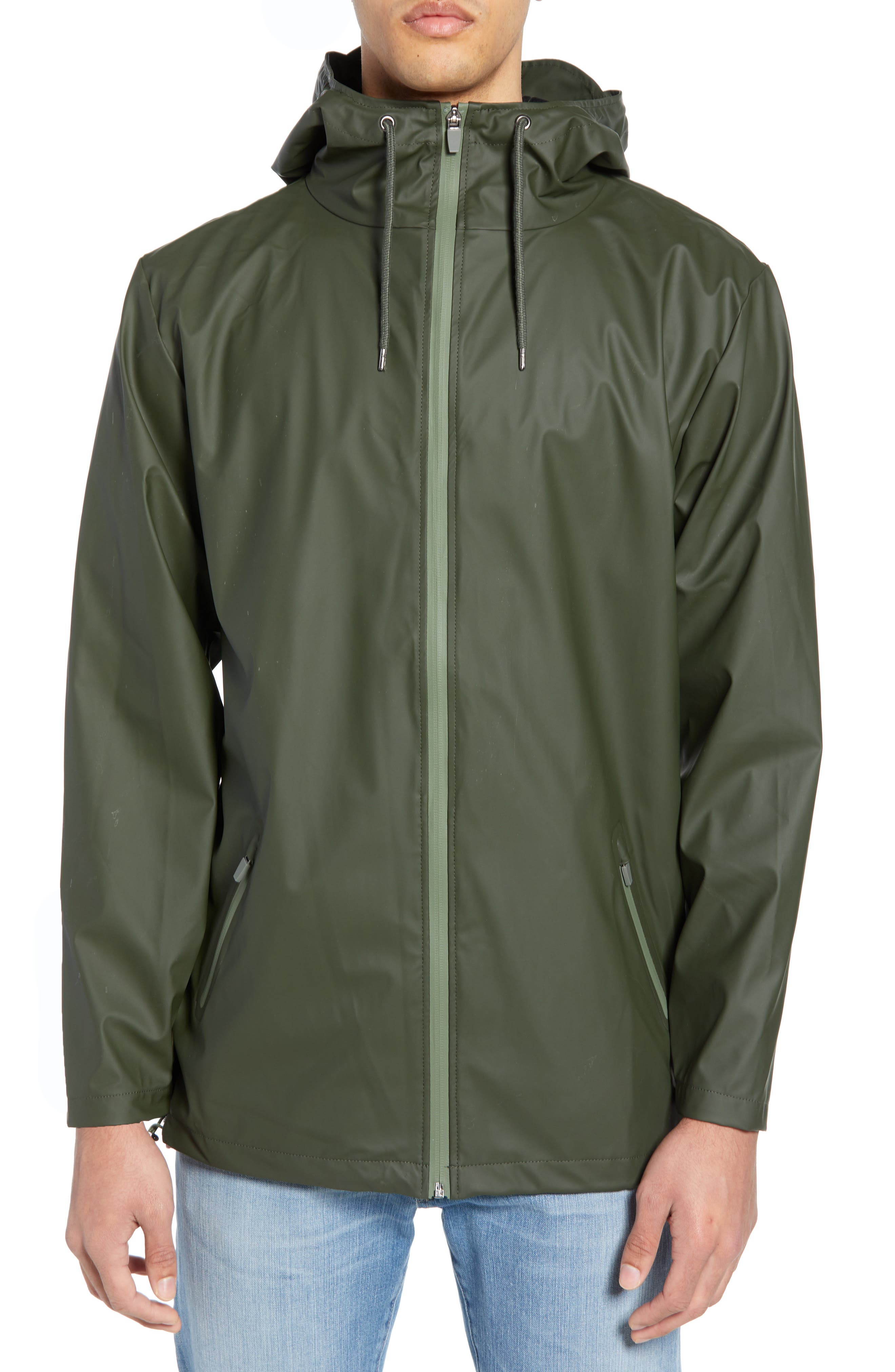 Rains Breaker Water Resistant Jacket, Green