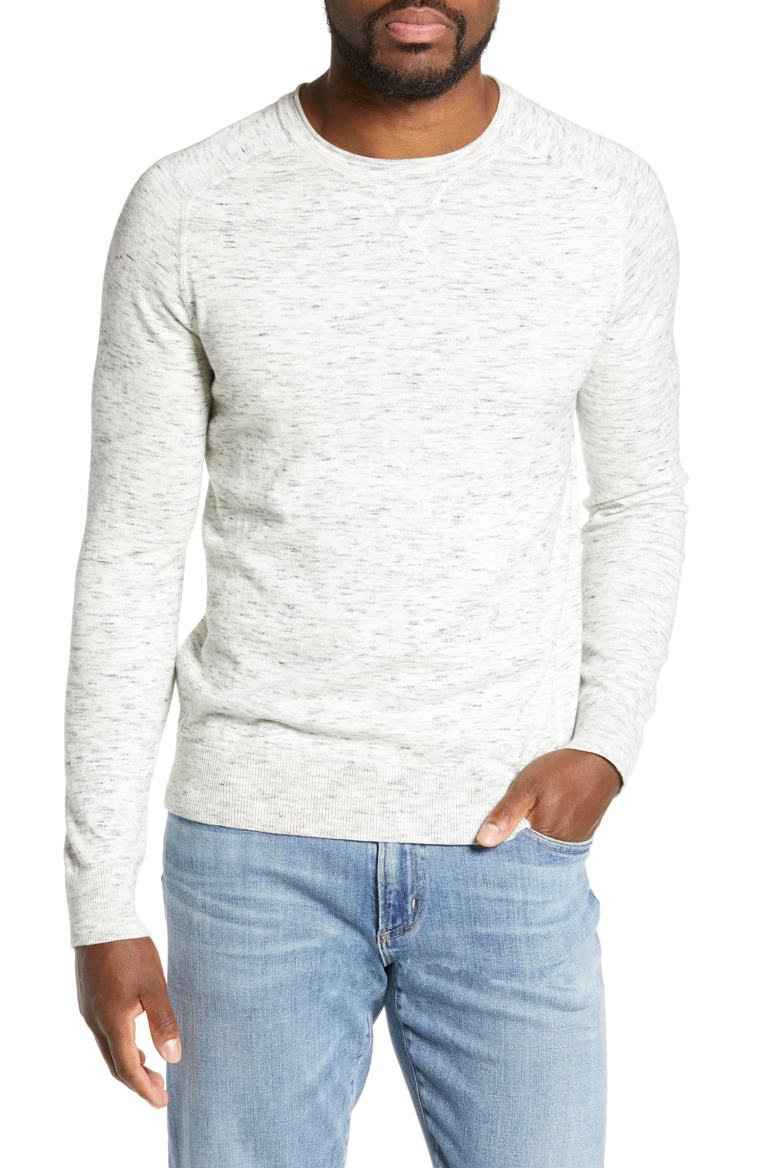 Life/after/denim High Street Slubbed Crewneck Sweater, White