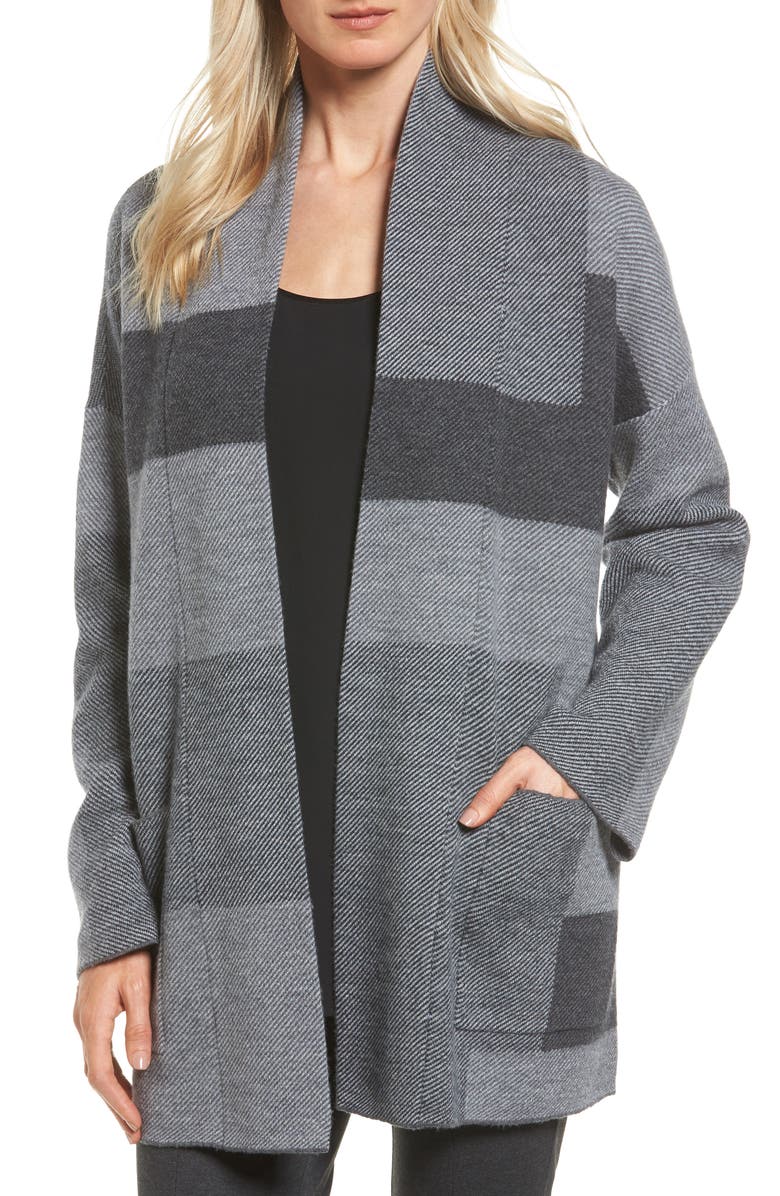 Eileen Fisher Colorblock Merino Wool Coat (Regular & Petite) | Nordstrom