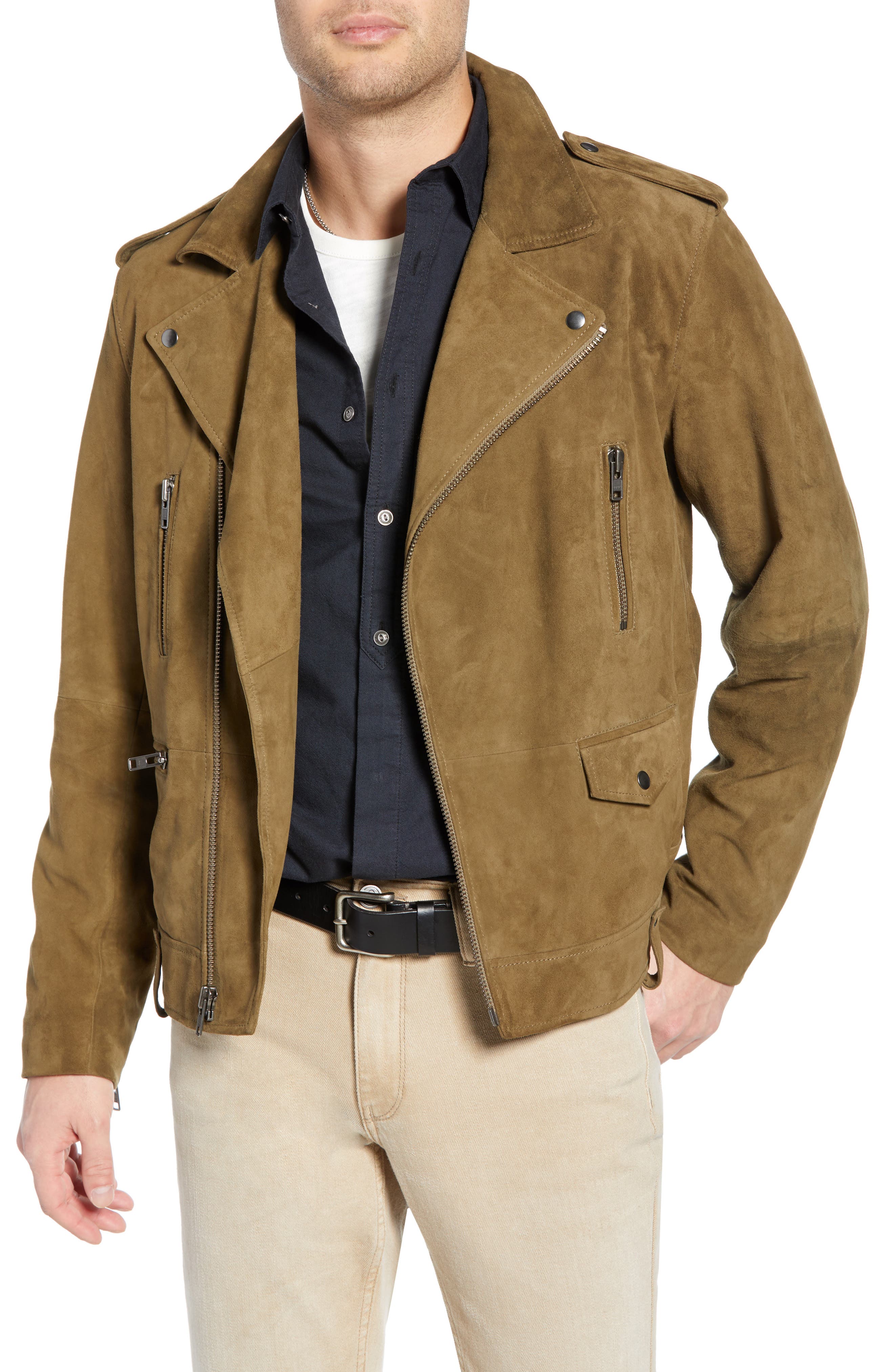 Treasure & Bond Suede Moto Jacket