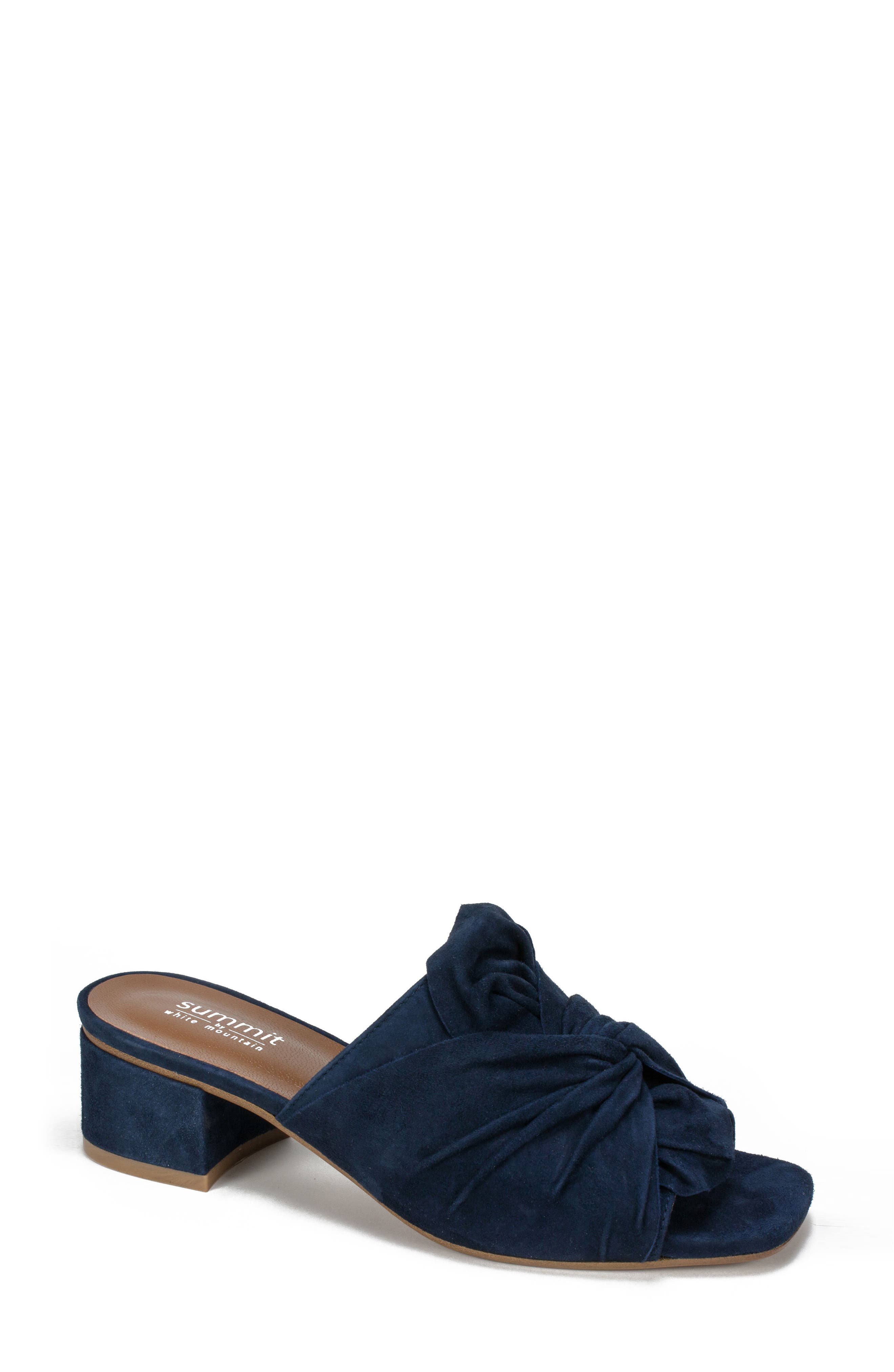 Summit By White Mountain Noelle Block Heel Mule, Blue