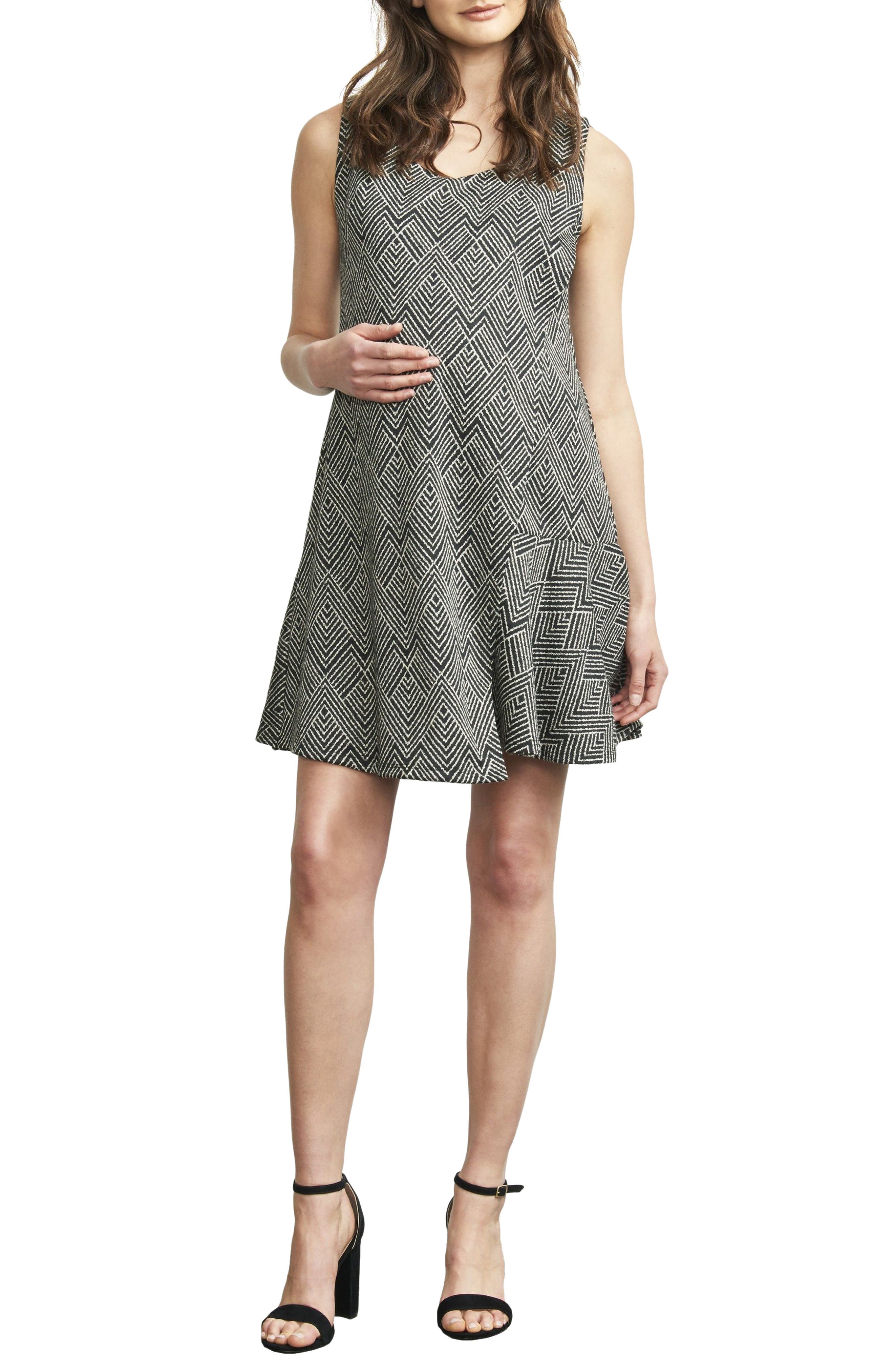 Maternal America Overlay Wrap Maternity/nursing Dress, Ivory