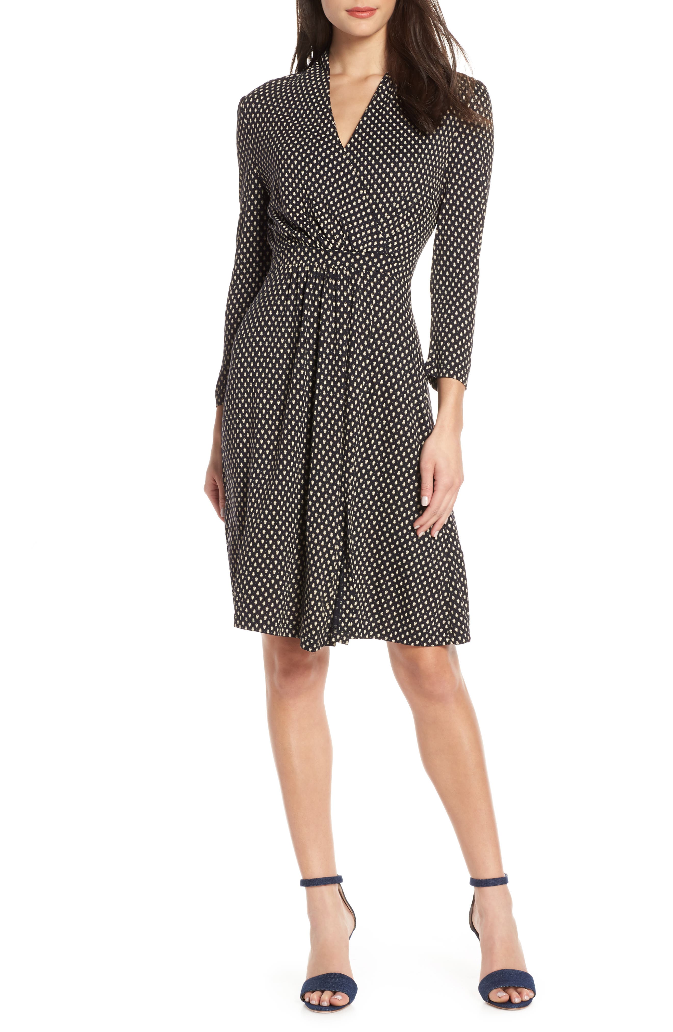 French Connection Caressa Meadow A-Line Dress, Blue