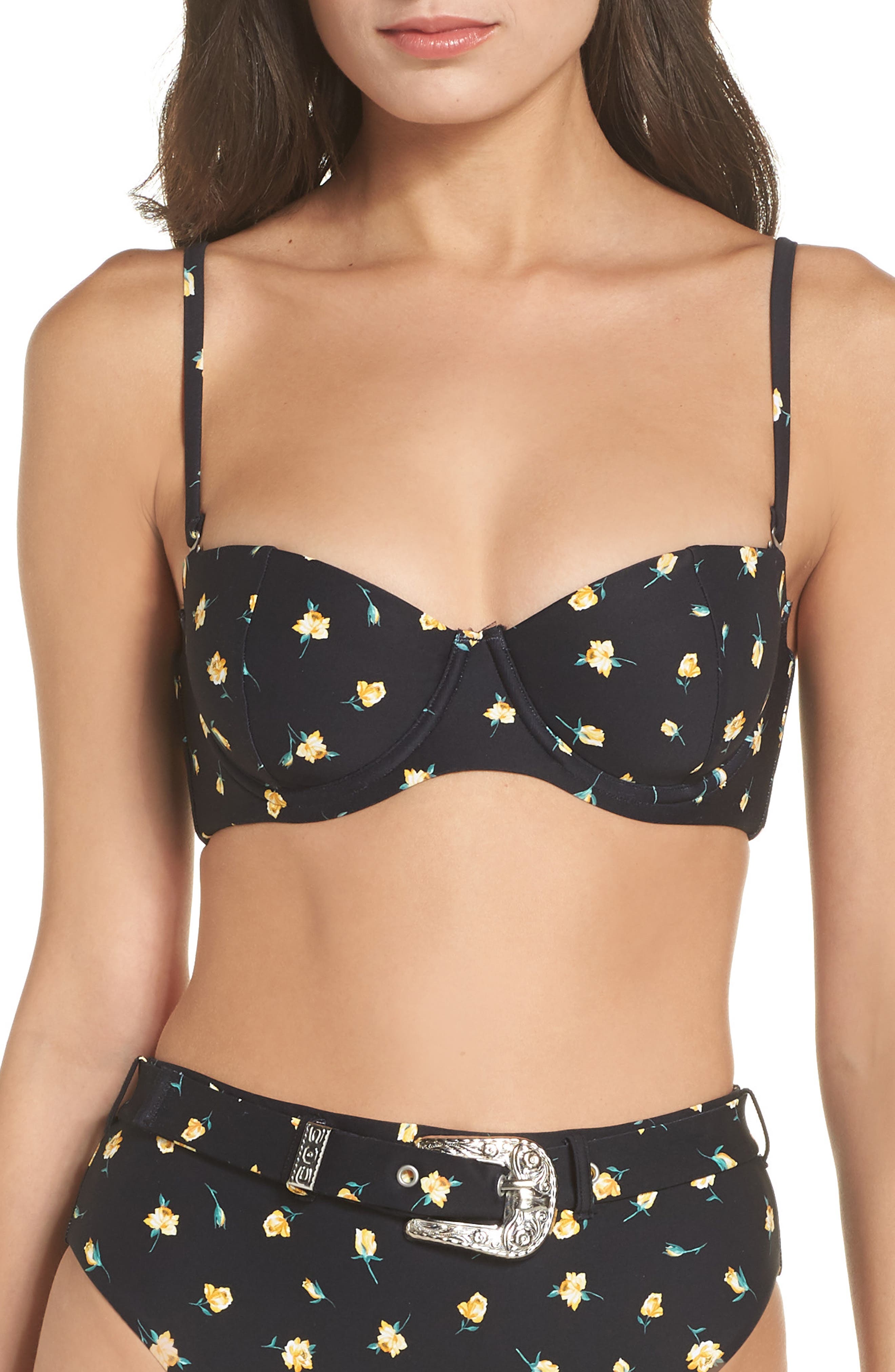 Onia X We Wore What Ace Balconette Bikini Top