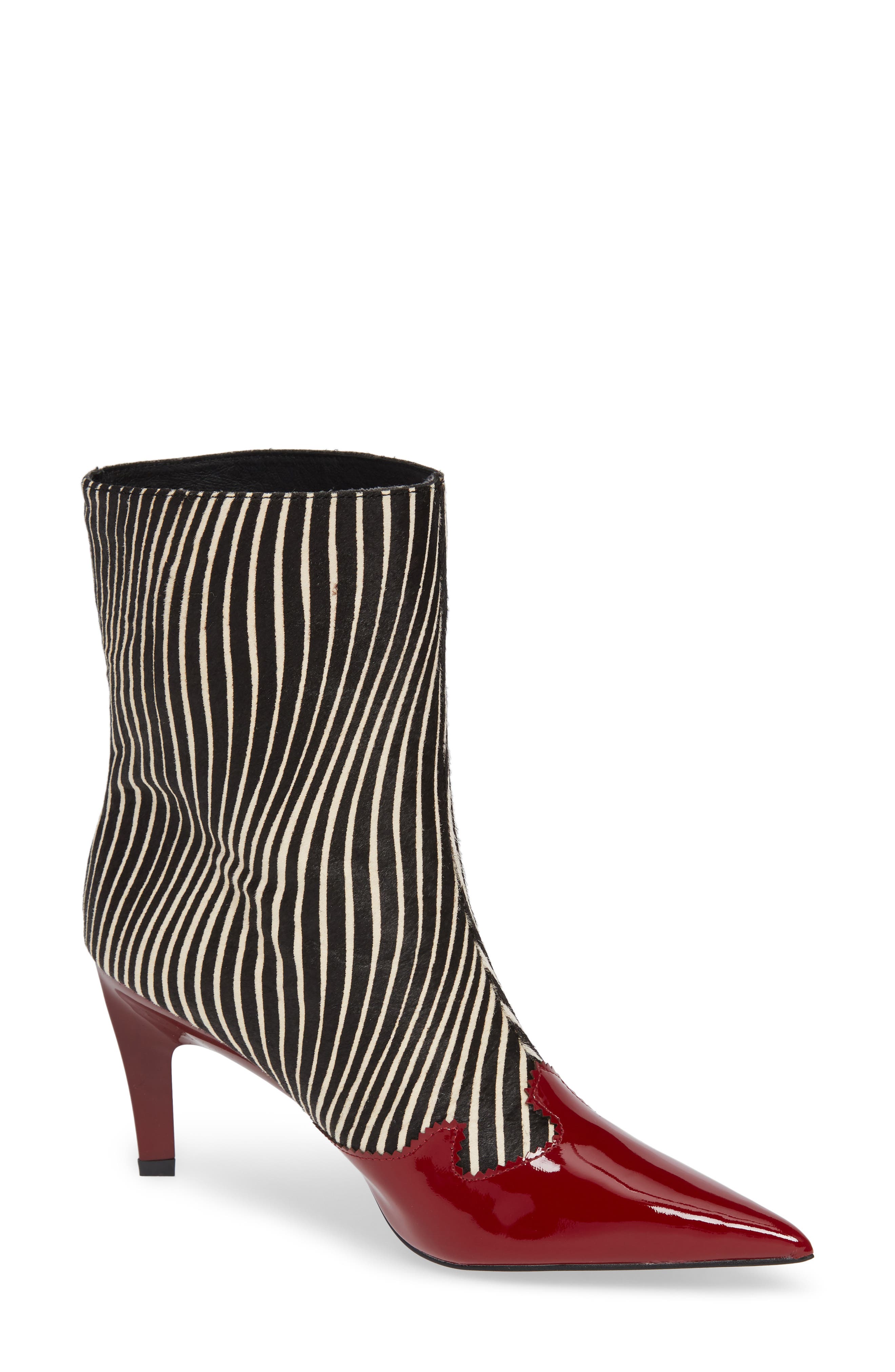 Jeffrey Campbell Lottaphun2 Genuine Calf Hair Bootie, Black