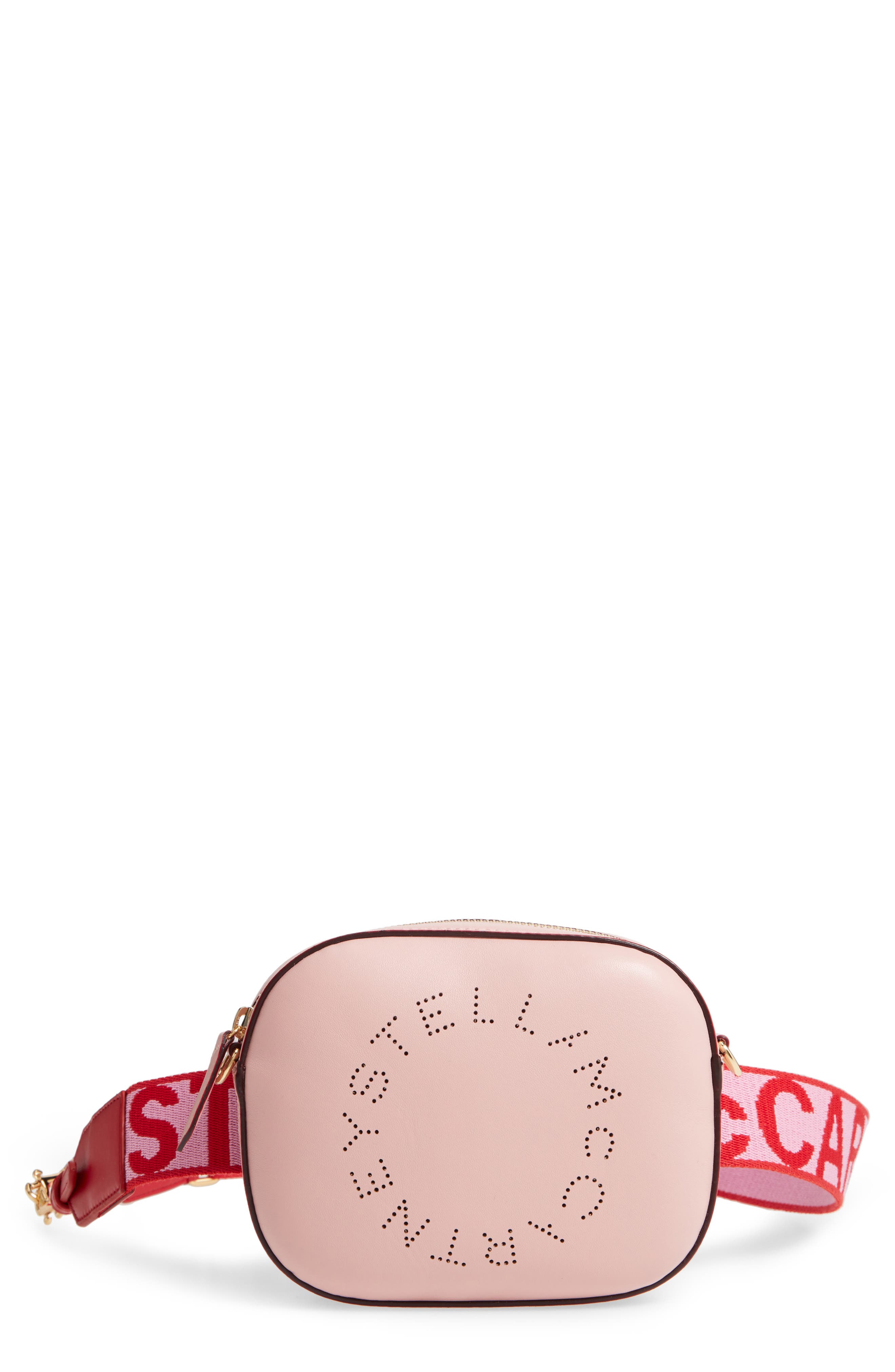 Stella Mccartney Perforated Logo Convertible Faux Leather Belt Bag -
