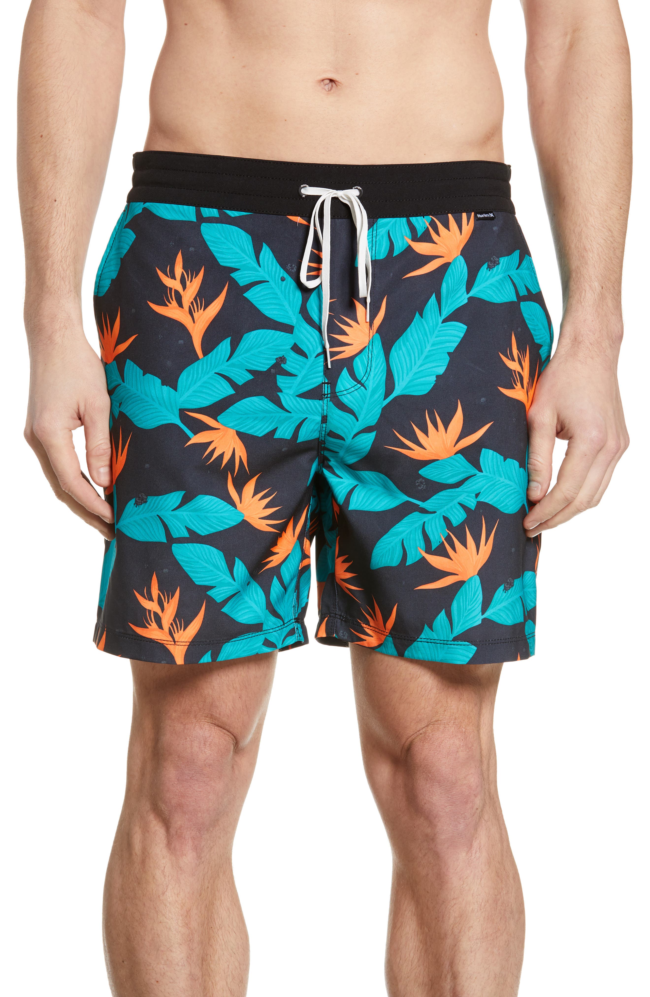 Hurley Hanoi Volley Swim Trunks, Black