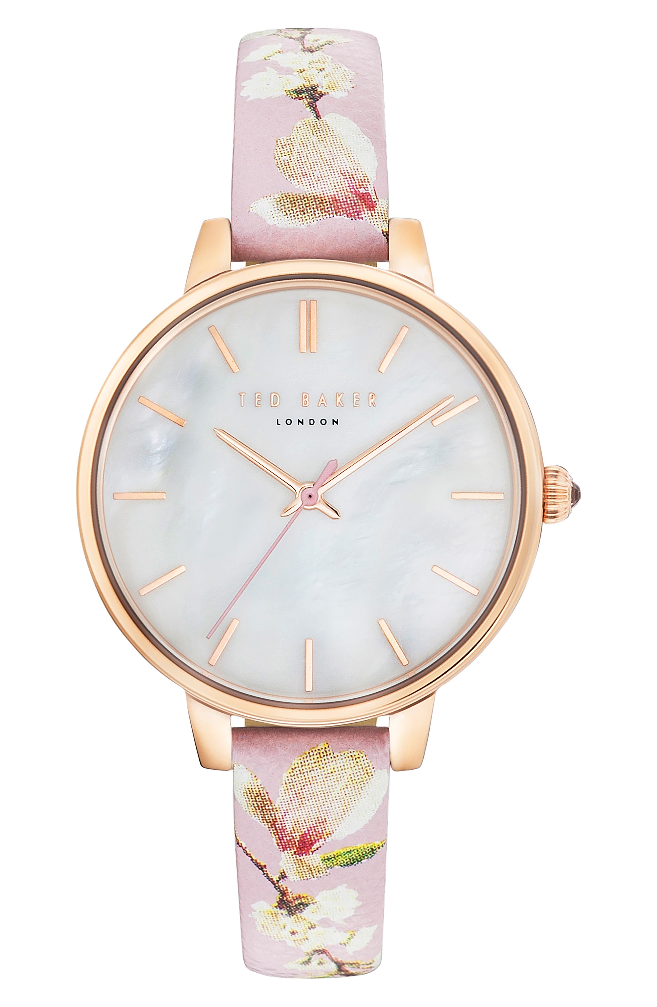 Ted Baker London Kate Leather Strap Watch,