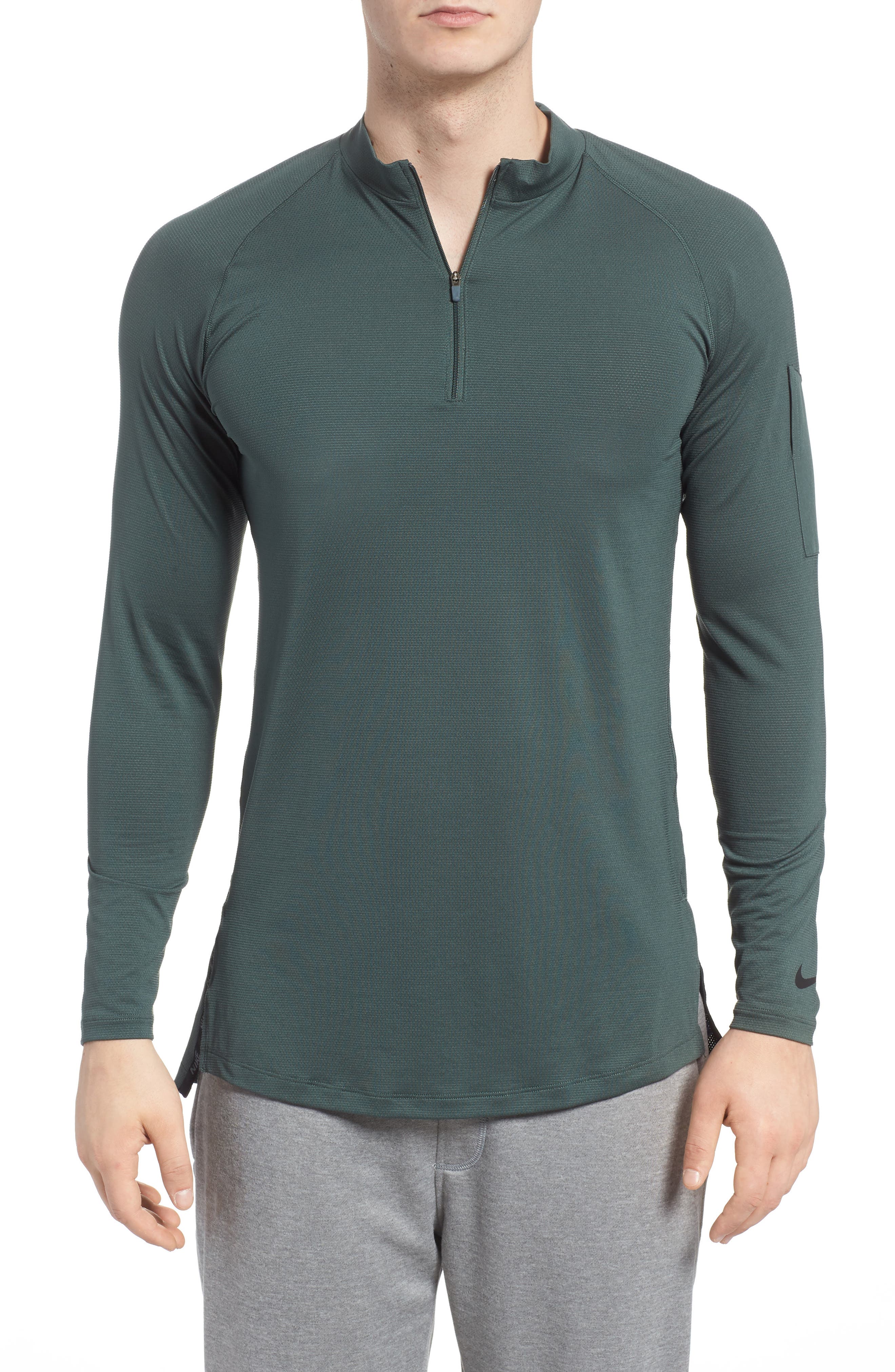 Nike Pro Fitted Utility Dry Tech Sport Top, Green