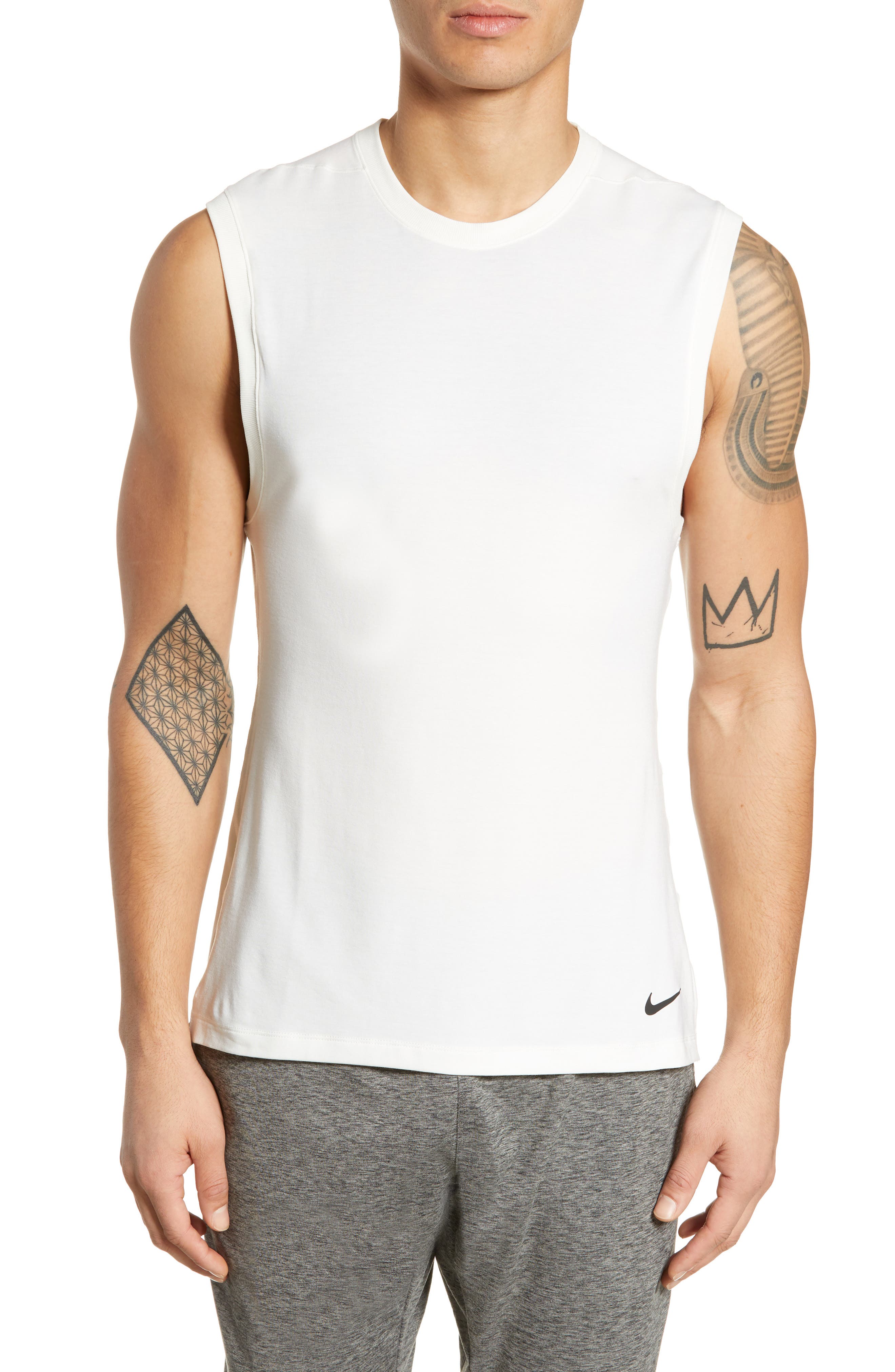 Nike Dry Transcent Sleeveless T-Shirt White
